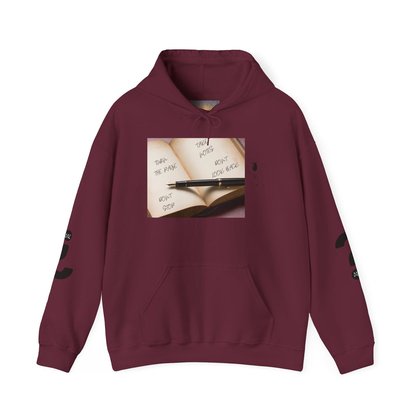TURN THE PAGE Inspirational Quote Hoodie, Cozy Sweatshirt for Writers, Motivational Gift, Book Lover Apparel, Perfect for Holidays