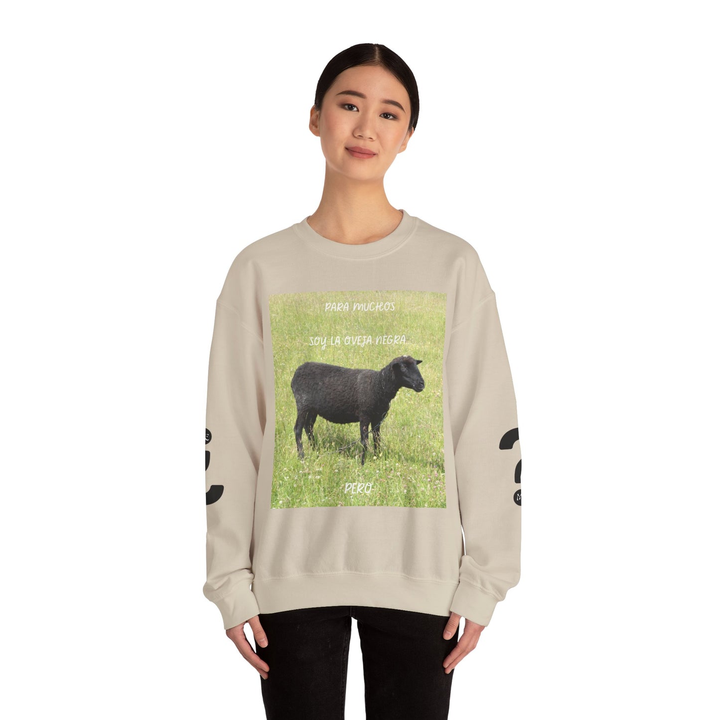 OVEJA NEGRA Crewneck Sweatshirt, Perfect Gift for Animal Lovers, Farmhouse Style, Pastoral Vibe, Ideal for Holidays