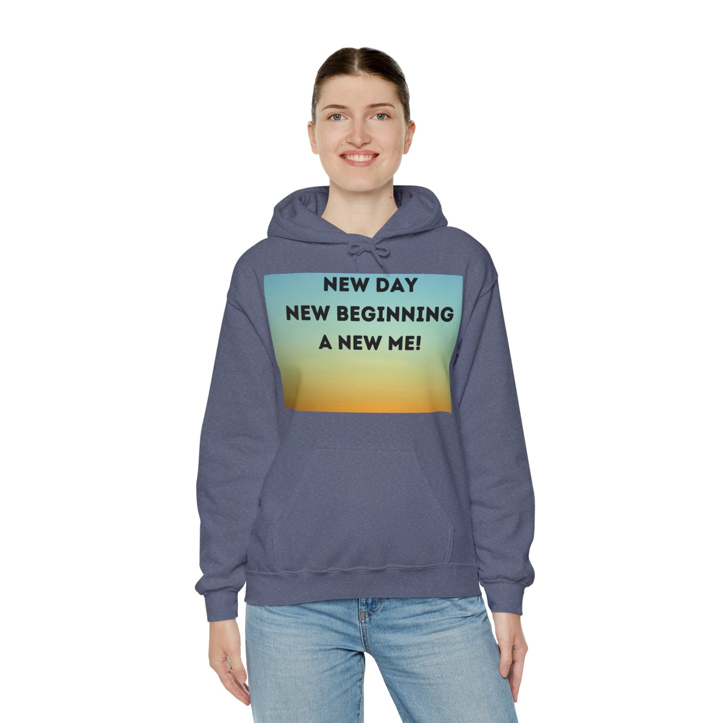 NEW DAY NEW BEGINNING A NEW ME Unisex Heavy Blend™ Hooded Sweatshirt
