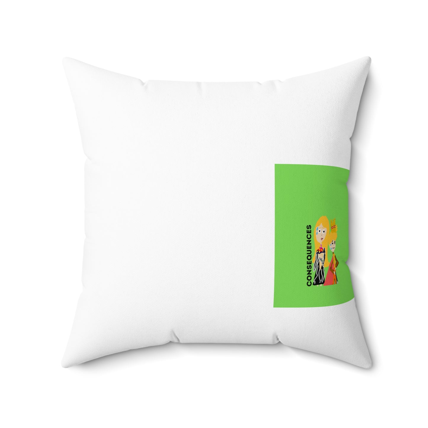 CONSEQUENCES ISAAC IDYER ARTS DESINGS Spun Polyester Square Pillow
