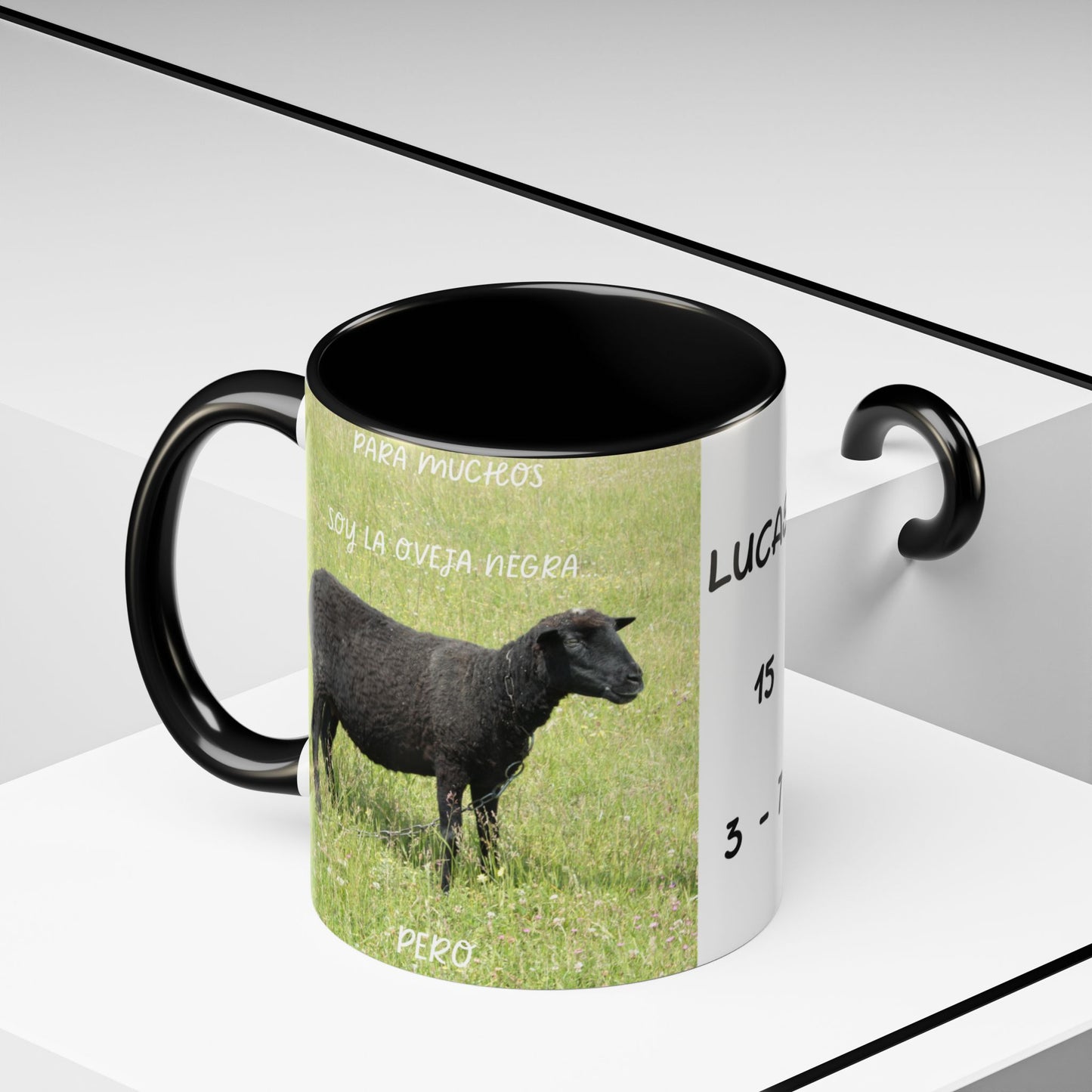 OVEJA NEGRA Personalized Accent Coffee Mug for Sheep Lovers, Custom Birthday Gift, Rustic Farmhouse Decor, Animal Mug, Unique Gift Idea