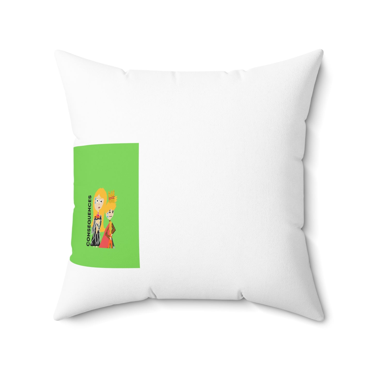 CONSEQUENCES ISAAC IDYER ARTS DESINGS Spun Polyester Square Pillow