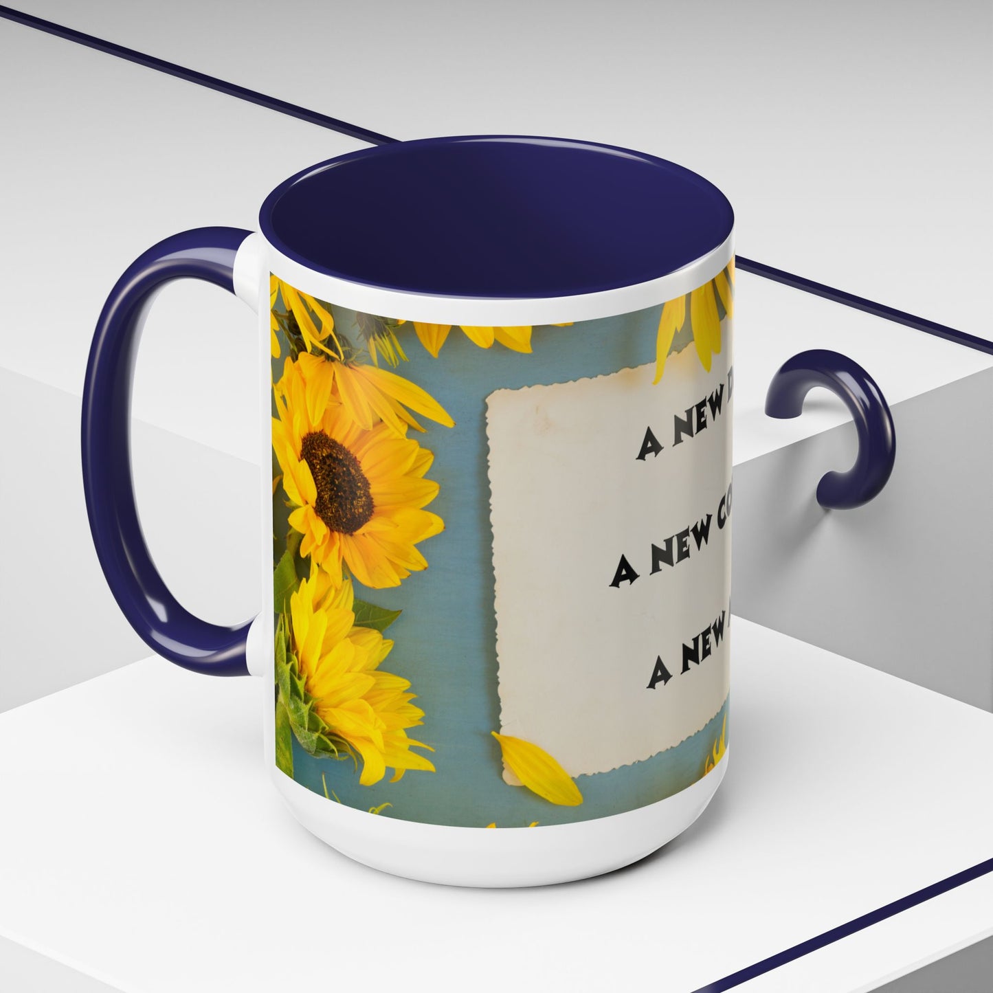 A NEW COFFEE A NEW DAY A NEW ME... Accent Coffee Mug, 11oz