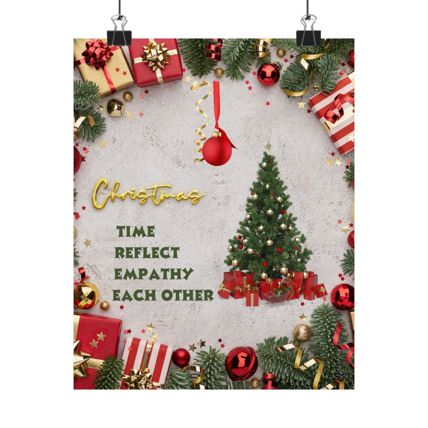 Christmas Themed Matte Vertical Posters, Holiday Wall Decor, Festive Art Print, Seasonal Decor, Gift for Family and Friends