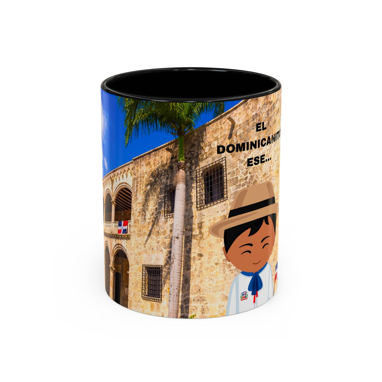 DIOS PATRIA LIBERTAD EL DOMINICANITO ESE Accent Coffee Mug, 11oz