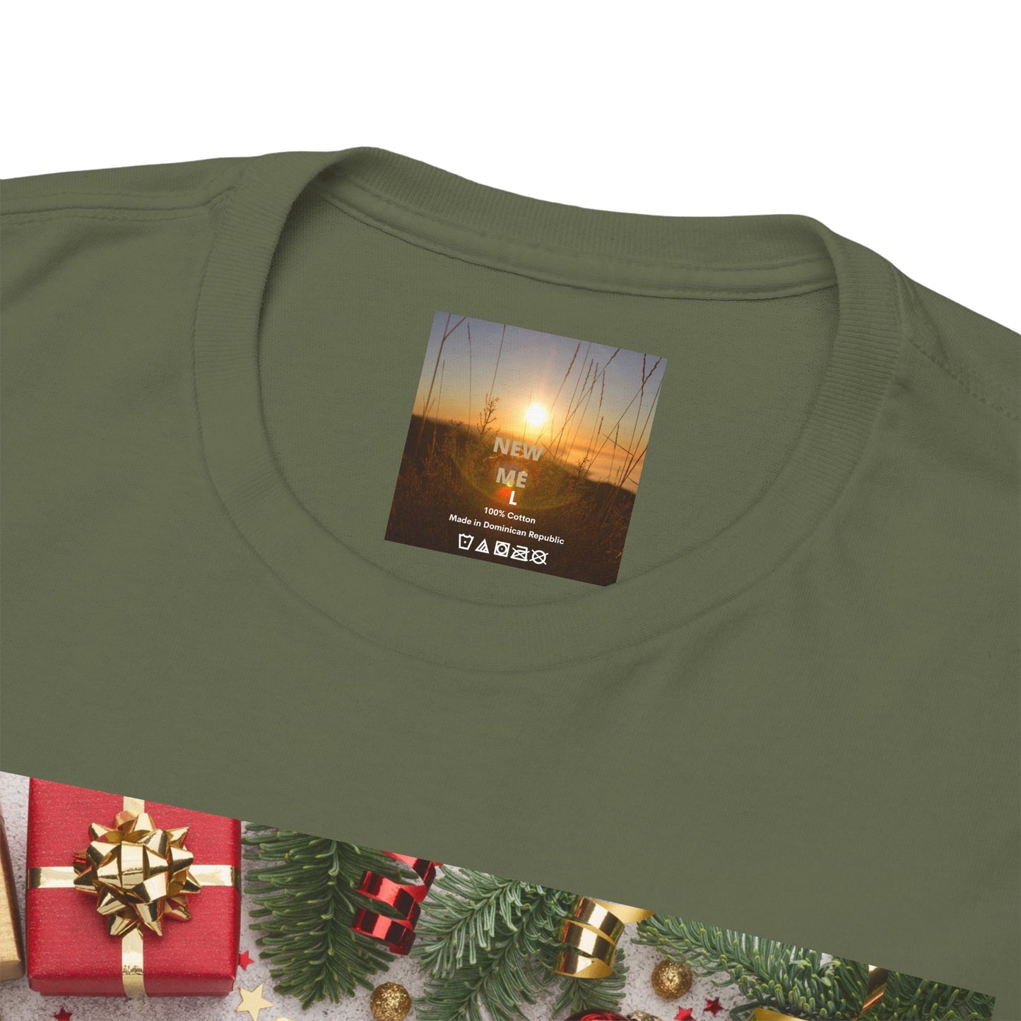Christmas-Themed Unisex Heavy Cotton Tee, Holiday Gift, Festive Apparel, Family Gatherings, New Year Celebrations, Cute Christmas Shirt