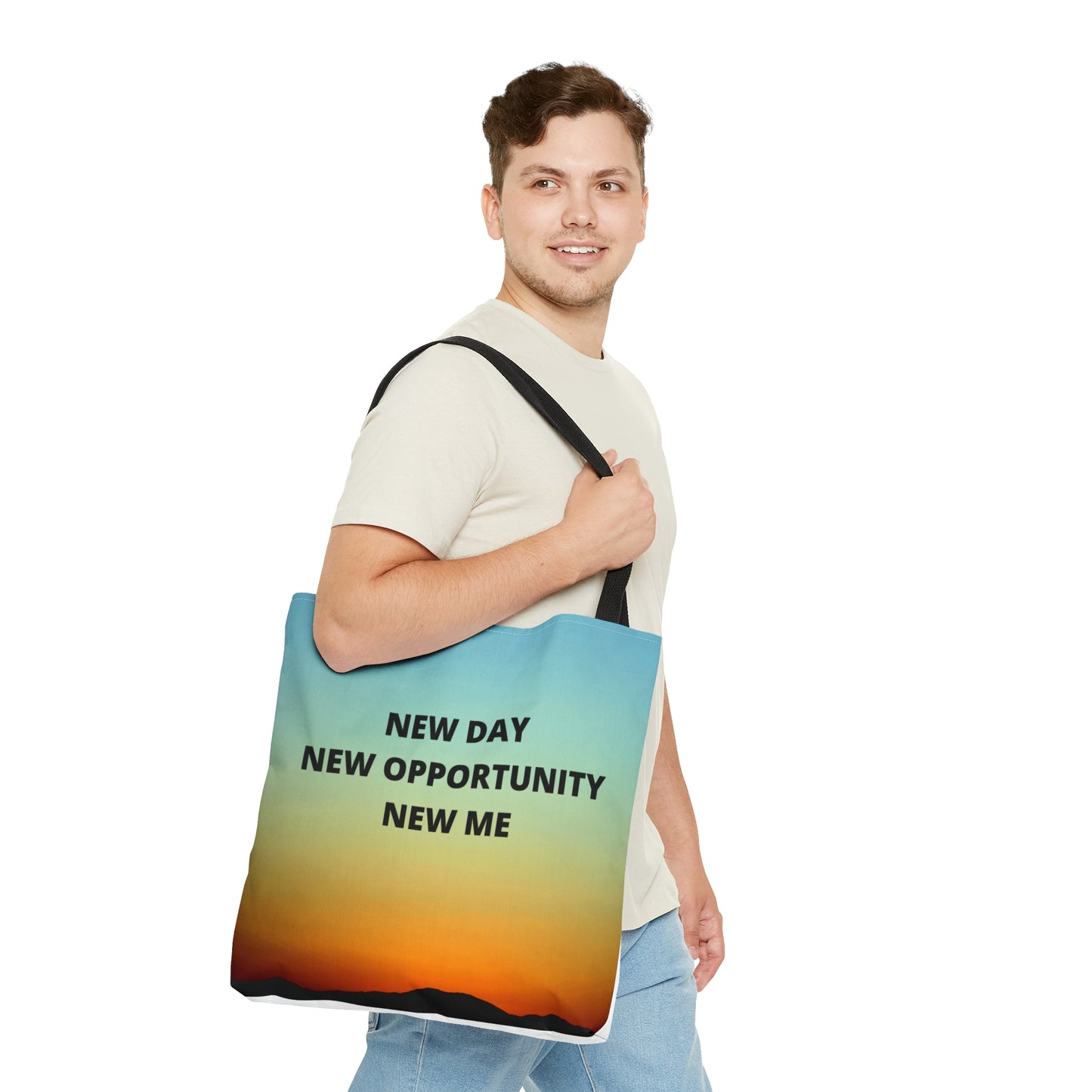 NEW DAY NEW OPPORTUNITY NEW ME Tote Bag (AOP)
