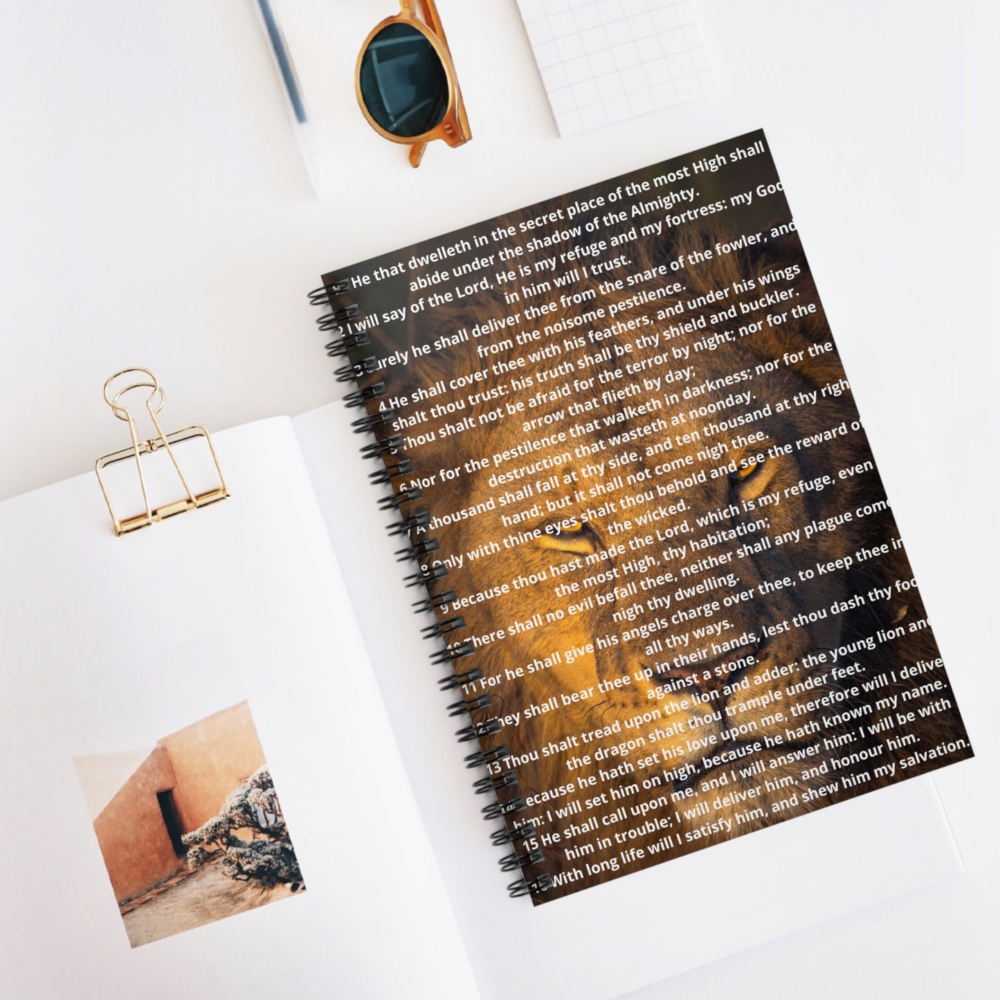 PSALM 91 Inspirational Spiral Notebook - Faith & Comfort Quotes, Motivational Journal, Prayer Notebook, Perfect for Gifts, Religious Stationery