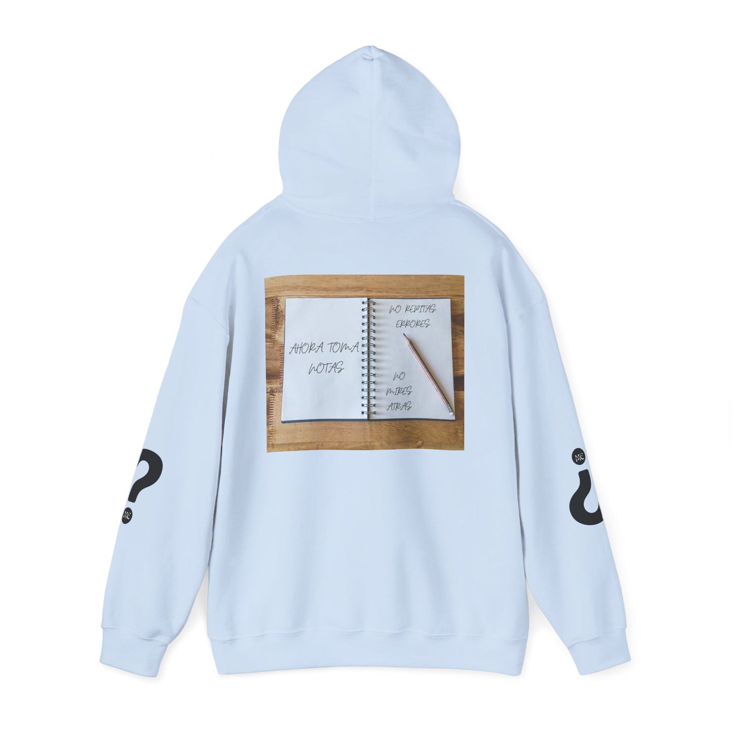 PASA LA PAGINA Inspirational Unisex Hoodie, Motivational Sweatshirt, Cozy Gift for Students, Printable Hoodie, Note-Taking Style