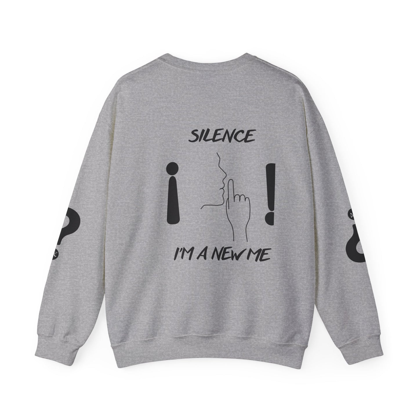 SHHH! SILENCE Unisex Humor Crewneck Sweatshirt: Funny Silence Design, Perfect for Gifting, Casual Wear, Birthday, Holidays, Conversation Starter