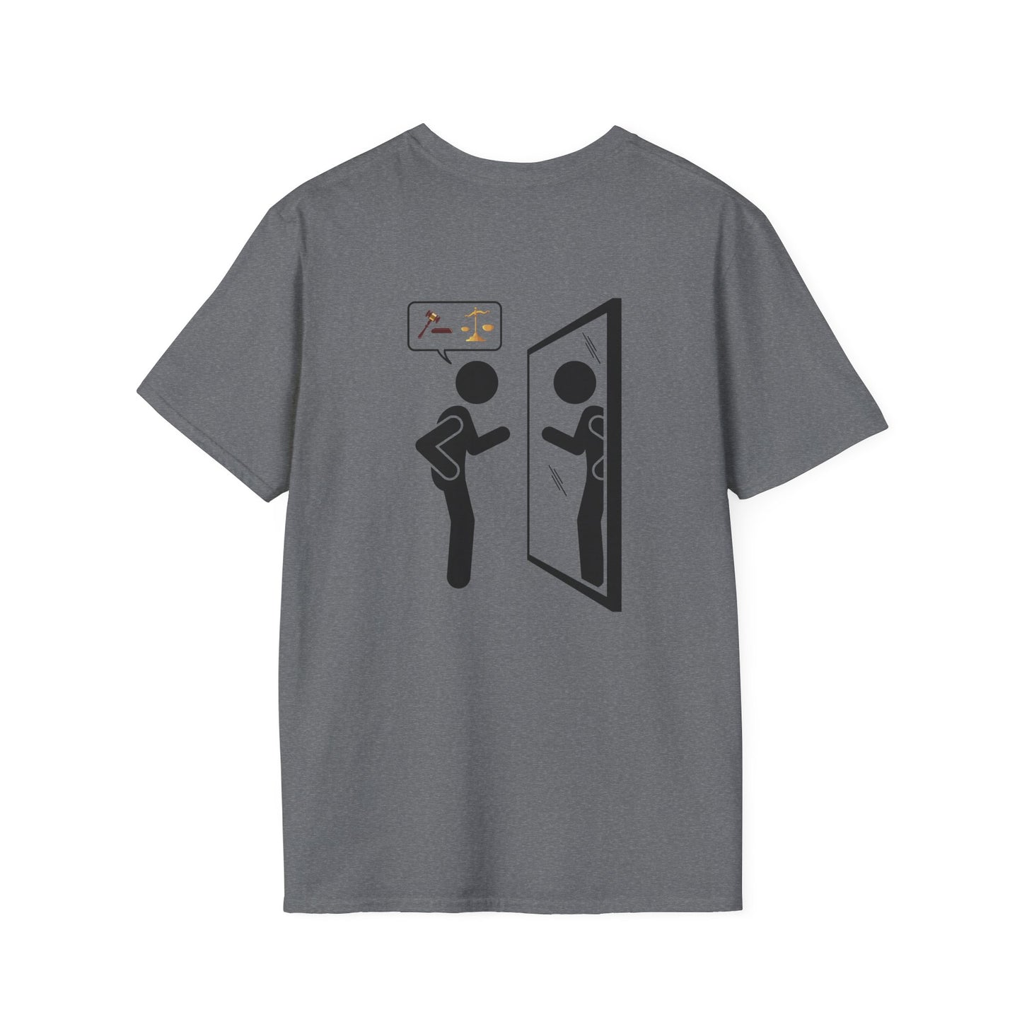 JUDGING Whimsical Unisex T-Shirt with Playful Door Design - Fun Gift for Friends, Casual Wear, Birthday Surprise, Everyday Humor, Quirky Style