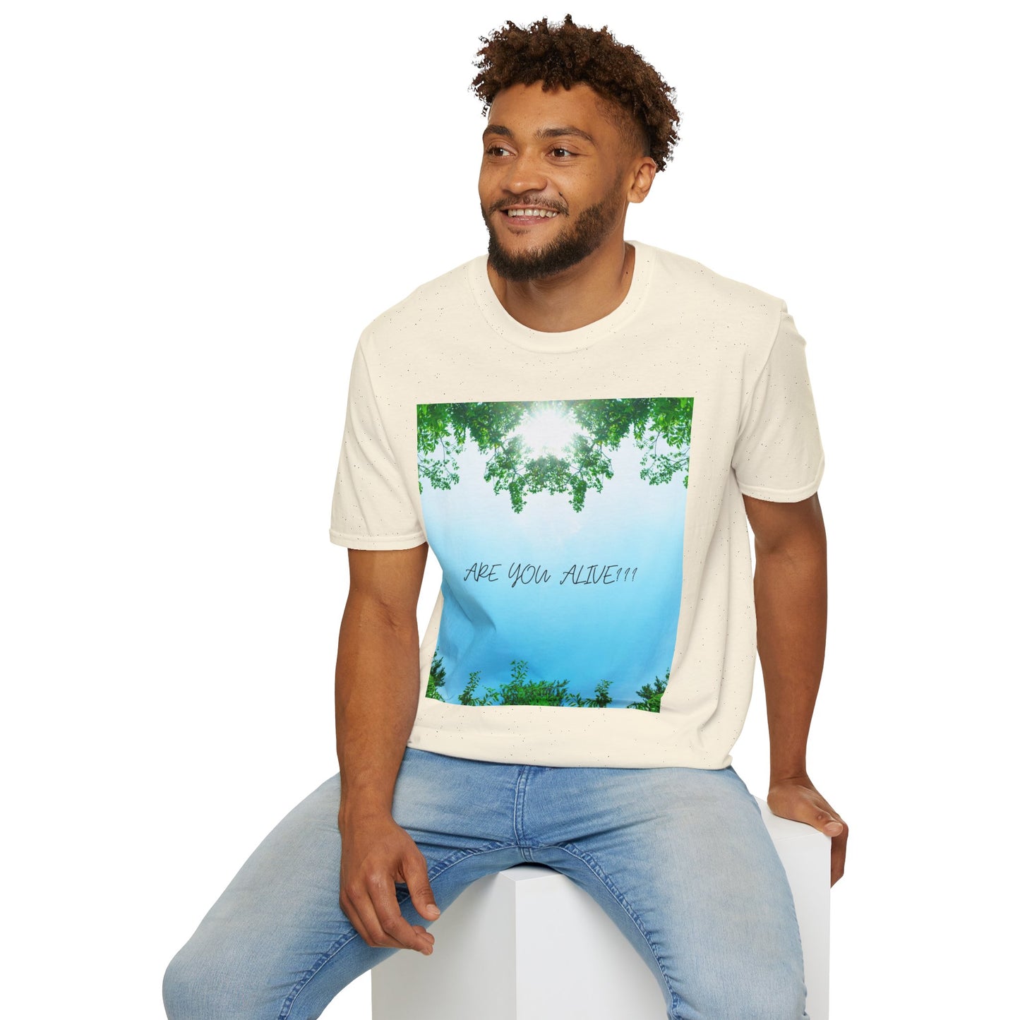 ARE YOU ALIVE? T-Shirt - Inspirational Design, Unisex Graphic Tee for Mindfulness, Casual Wear, Gifts for Nature Lovers, Positive Vibes