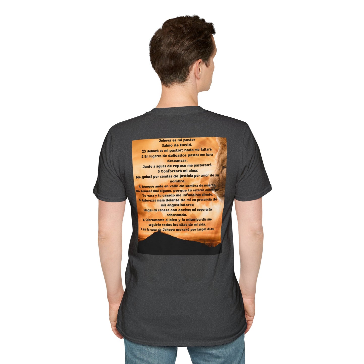 SALMOS 23 Inspirational Unisex T-Shirt with Psalm 23 Design, Motivational Gift for Friends, Faith-Based Apparel, Religious Shirt, Casual Wear