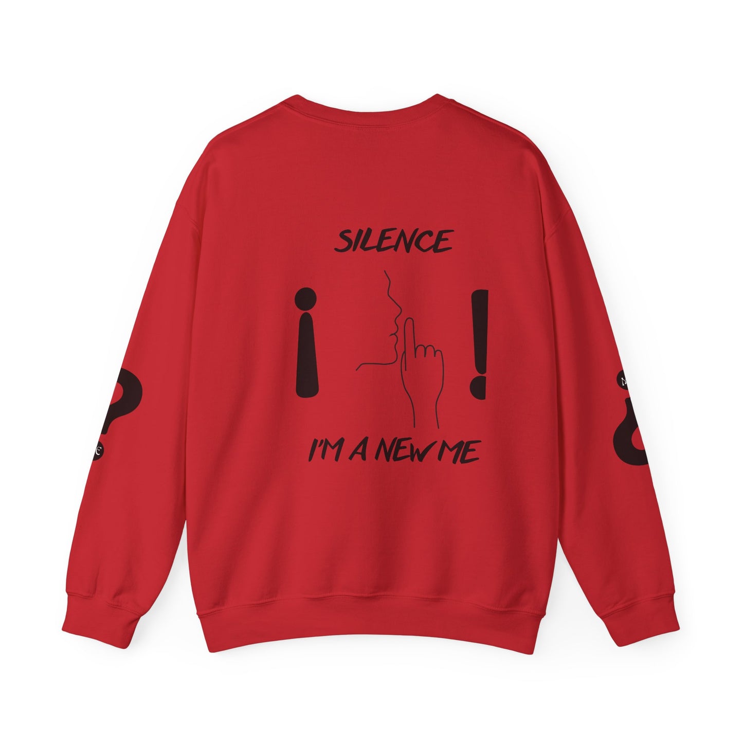 SHHH! SILENCE Unisex Humor Crewneck Sweatshirt: Funny Silence Design, Perfect for Gifting, Casual Wear, Birthday, Holidays, Conversation Starter