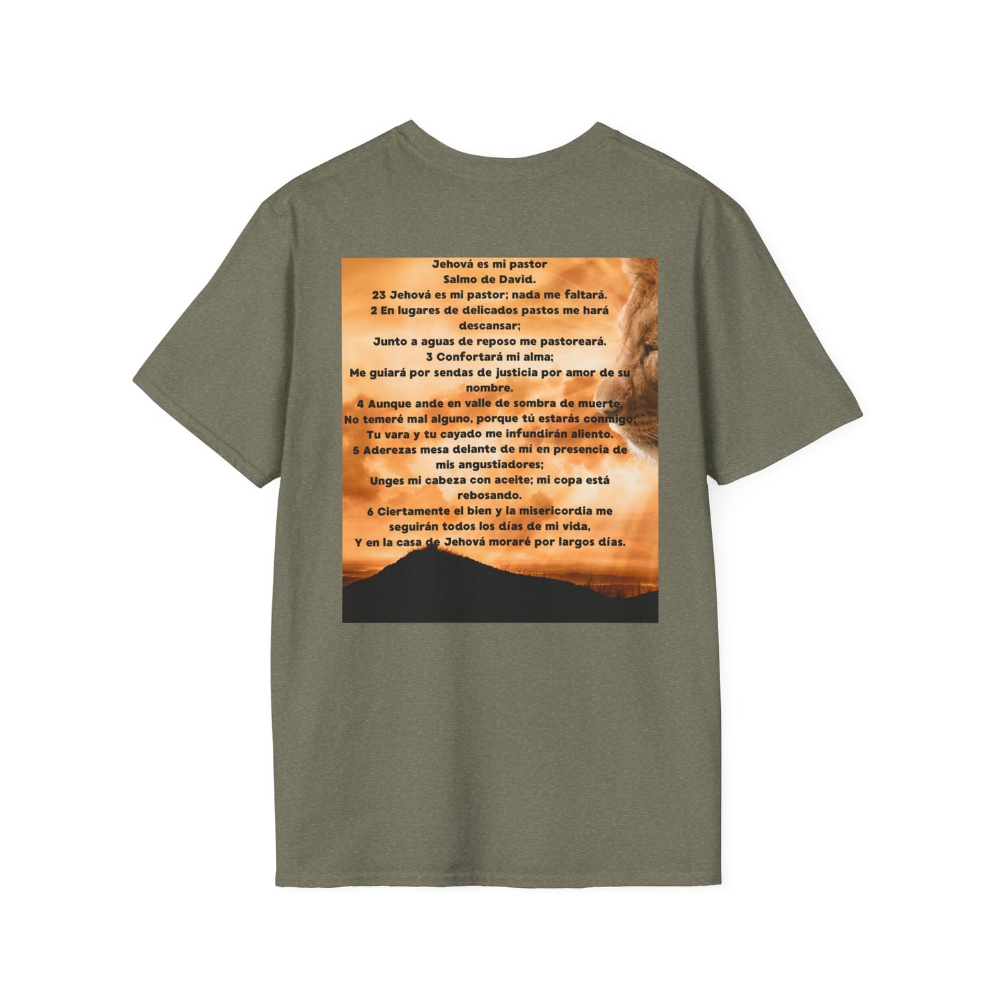 SALMOS 23 Inspirational Unisex T-Shirt with Psalm 23 Design, Motivational Gift for Friends, Faith-Based Apparel, Religious Shirt, Casual Wear