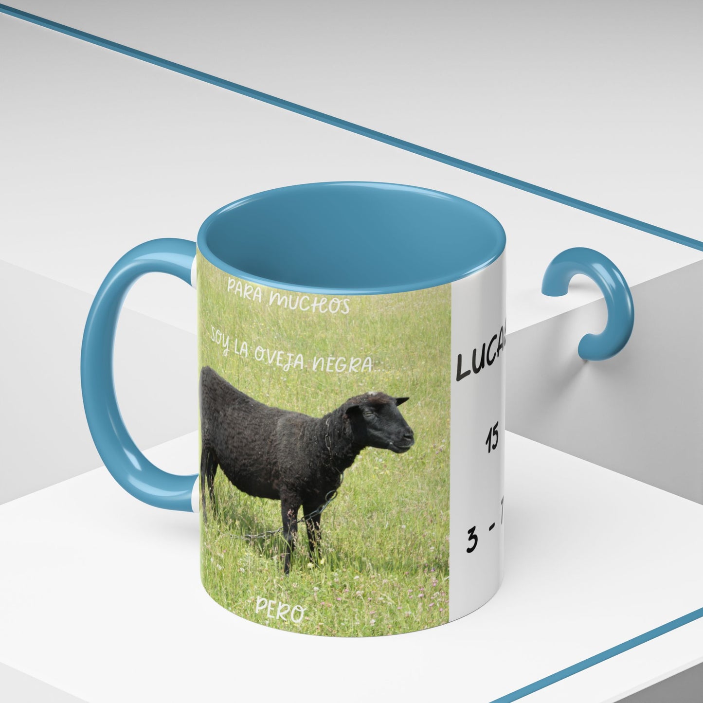 OVEJA NEGRA Personalized Accent Coffee Mug for Sheep Lovers, Custom Birthday Gift, Rustic Farmhouse Decor, Animal Mug, Unique Gift Idea