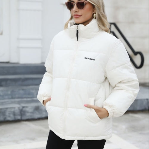 Winter Coat Women Casual Windproof Down Cotton Coat Warm Thickened