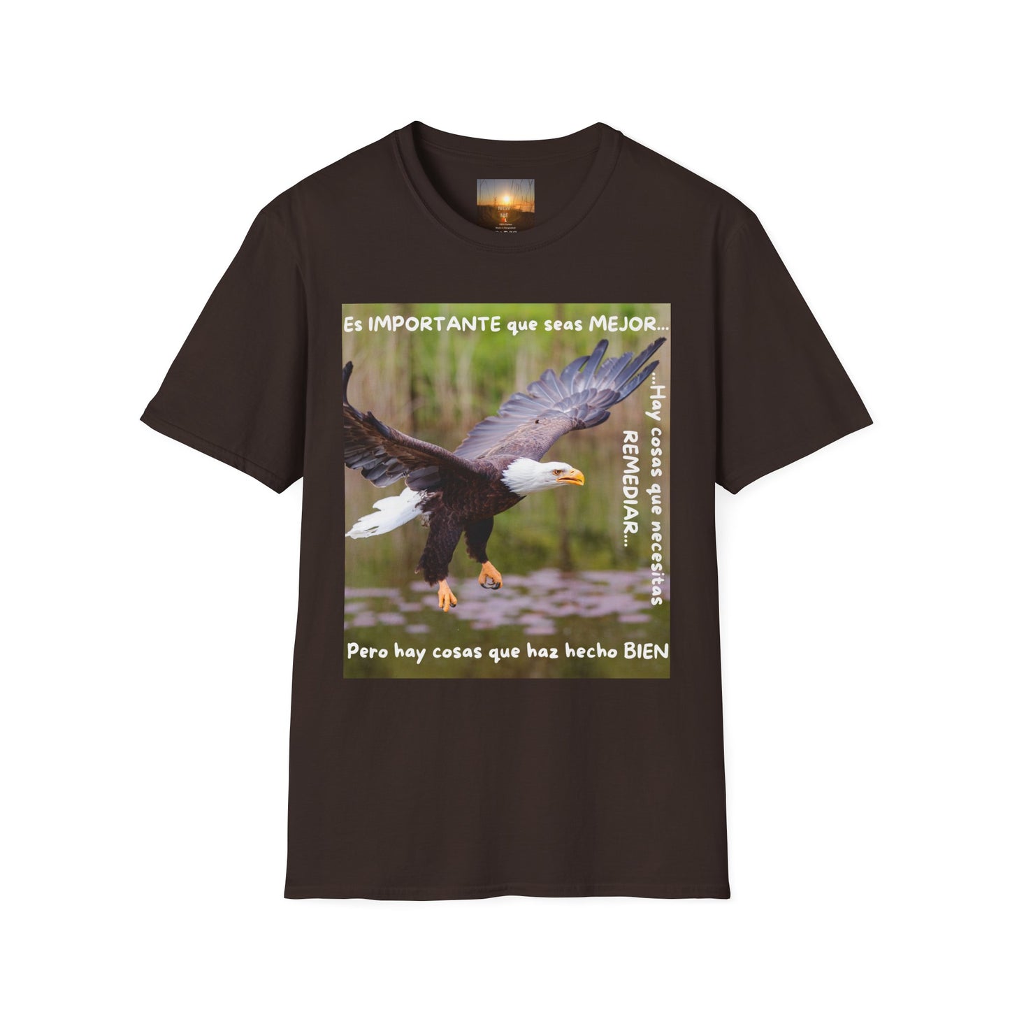 Puedes ser MEJOR Inspirational Eagle T-Shirt, Motivational Aviary Tee, Unisex Graphic Shirt, Perfect Gift for Nature Lovers