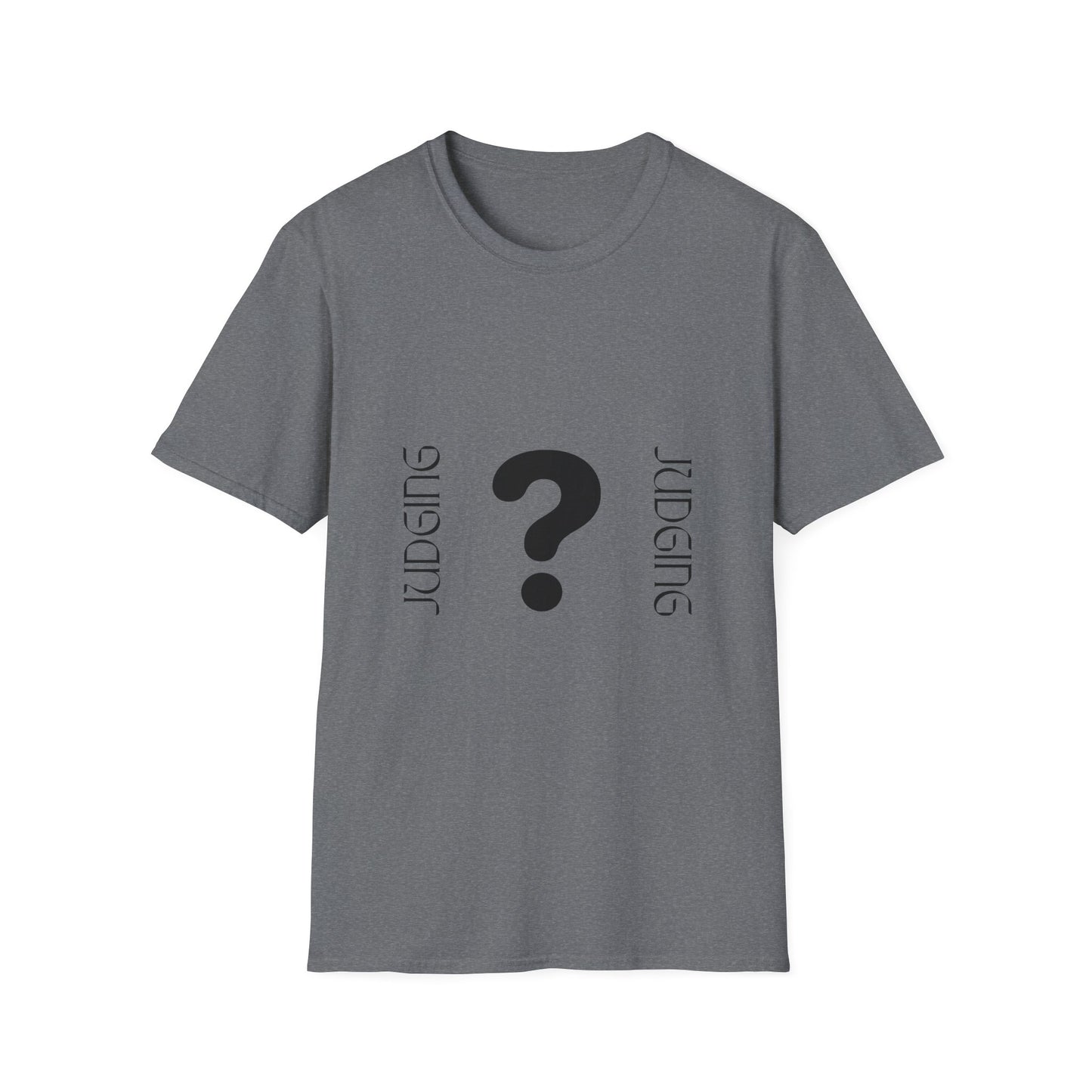 JUDGING Whimsical Unisex T-Shirt with Playful Door Design - Fun Gift for Friends, Casual Wear, Birthday Surprise, Everyday Humor, Quirky Style