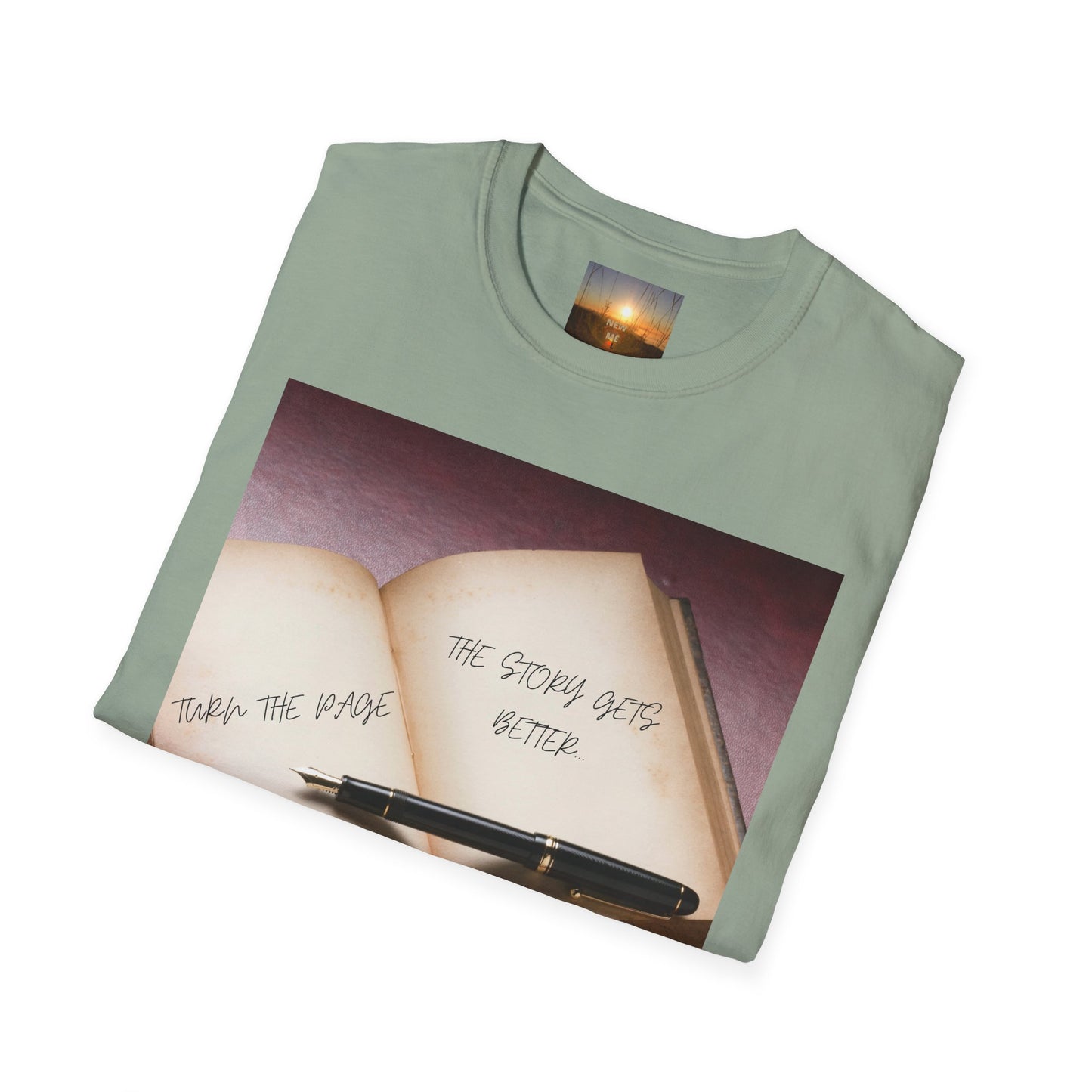 TURN THE PAGE Inspirational Book T-Shirt, Motivational Tee, Reading Lover Gift, Journal Enthusiast Apparel, Bookworm T-Shirt, Literary Quote Shirt