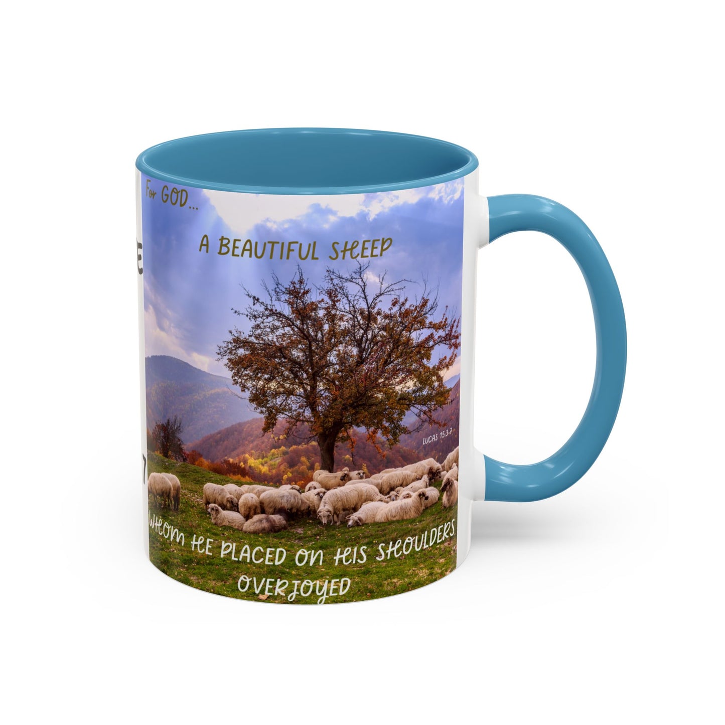 BLACK SHEEP Beautiful Sheep Coffee Mug, Inspirational Luke 15:3-7 Mug, Nature Lover Gift, Faith-Based Beverage Cup, Unique Farmhouse Decor