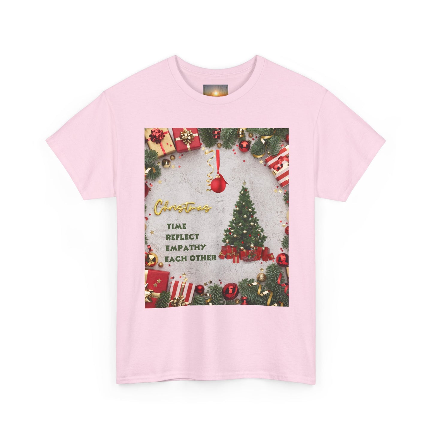Christmas-Themed Unisex Heavy Cotton Tee, Holiday Gift, Festive Apparel, Family Gatherings, New Year Celebrations, Cute Christmas Shirt