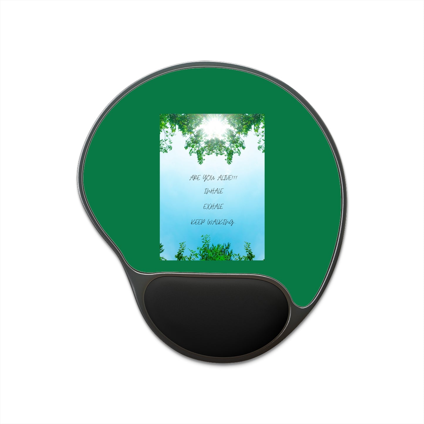 ARE YOU ALIVE Comforting Mouse Pad with Wrist Rest | Inspirational Desk Accessory for Home Office, Gifts, Motivational Decor, Ergonomic Support