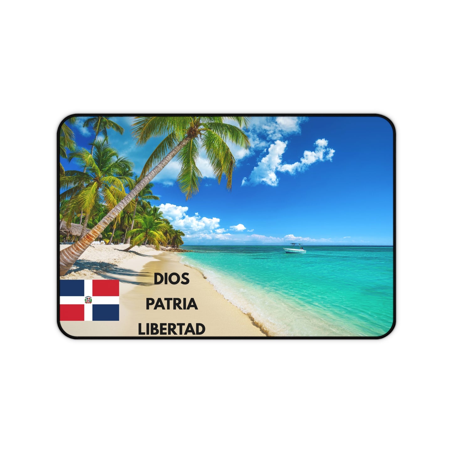 Dominican Republic Tropical Paradise Desk Mat - Beach Office Decor, Inspirational, Gift for Travel Lovers, Summer Vibes, Home Office Accessory