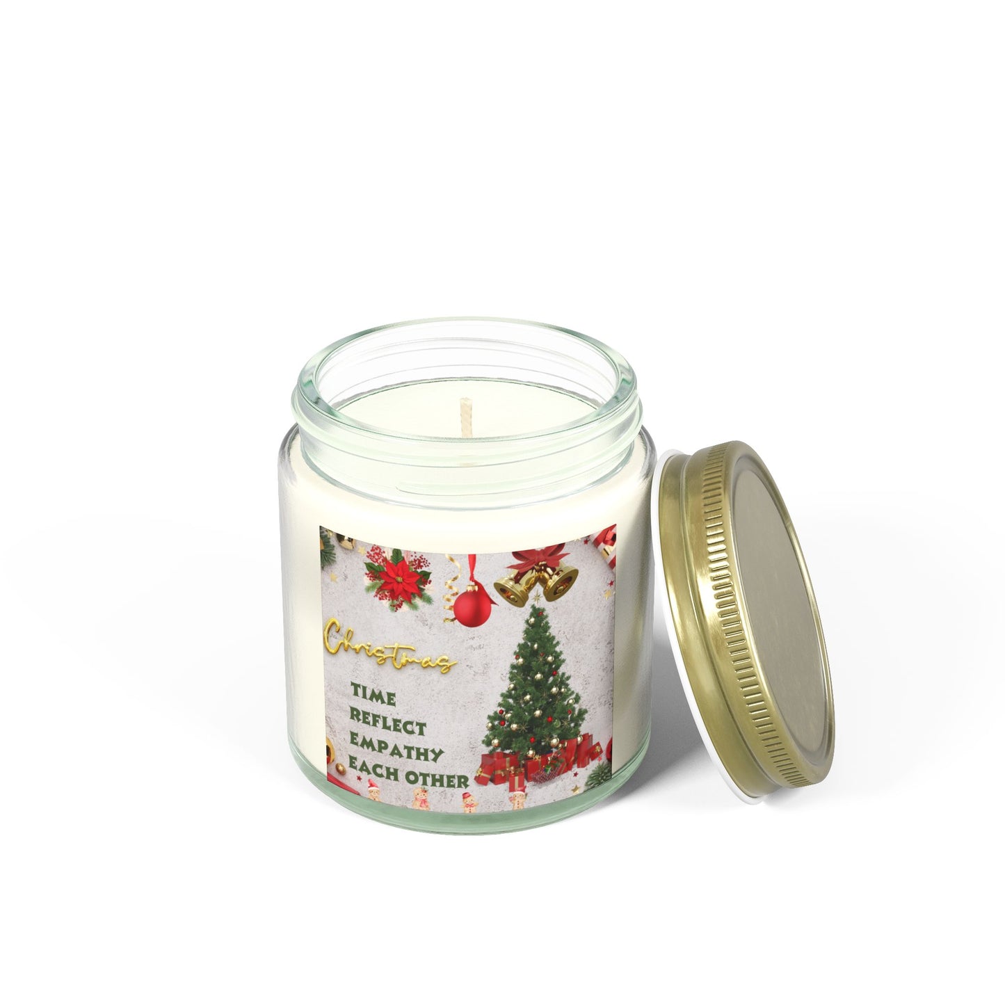 Christmas Scented Candle - Time, Reflect, Empathy, Each Other, Holiday Gift, Home Decor, Aromatherapy