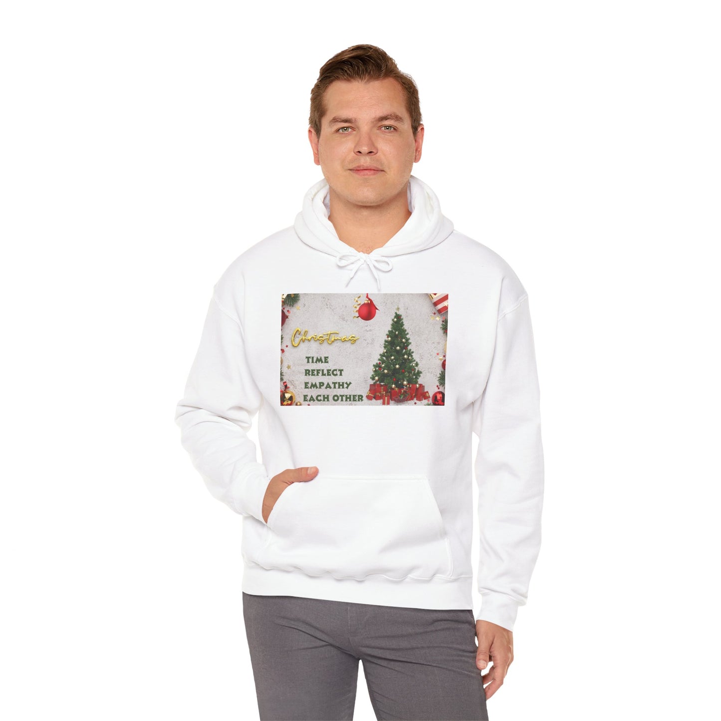 Christmas Vibe Hoodie, Festive Sweatshirt for Holiday Celebrations, Cozy Gift for Friends and Family, Unisex Winter Wear, Reflect Empathy