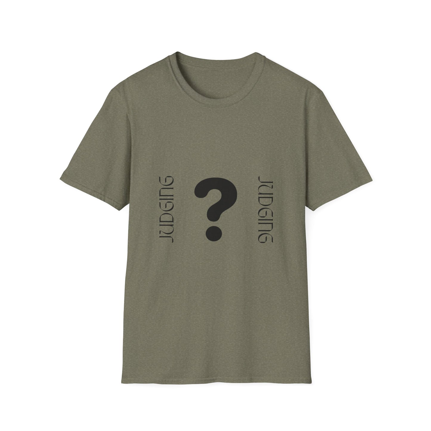 JUDGING Whimsical Unisex T-Shirt with Playful Door Design - Fun Gift for Friends, Casual Wear, Birthday Surprise, Everyday Humor, Quirky Style