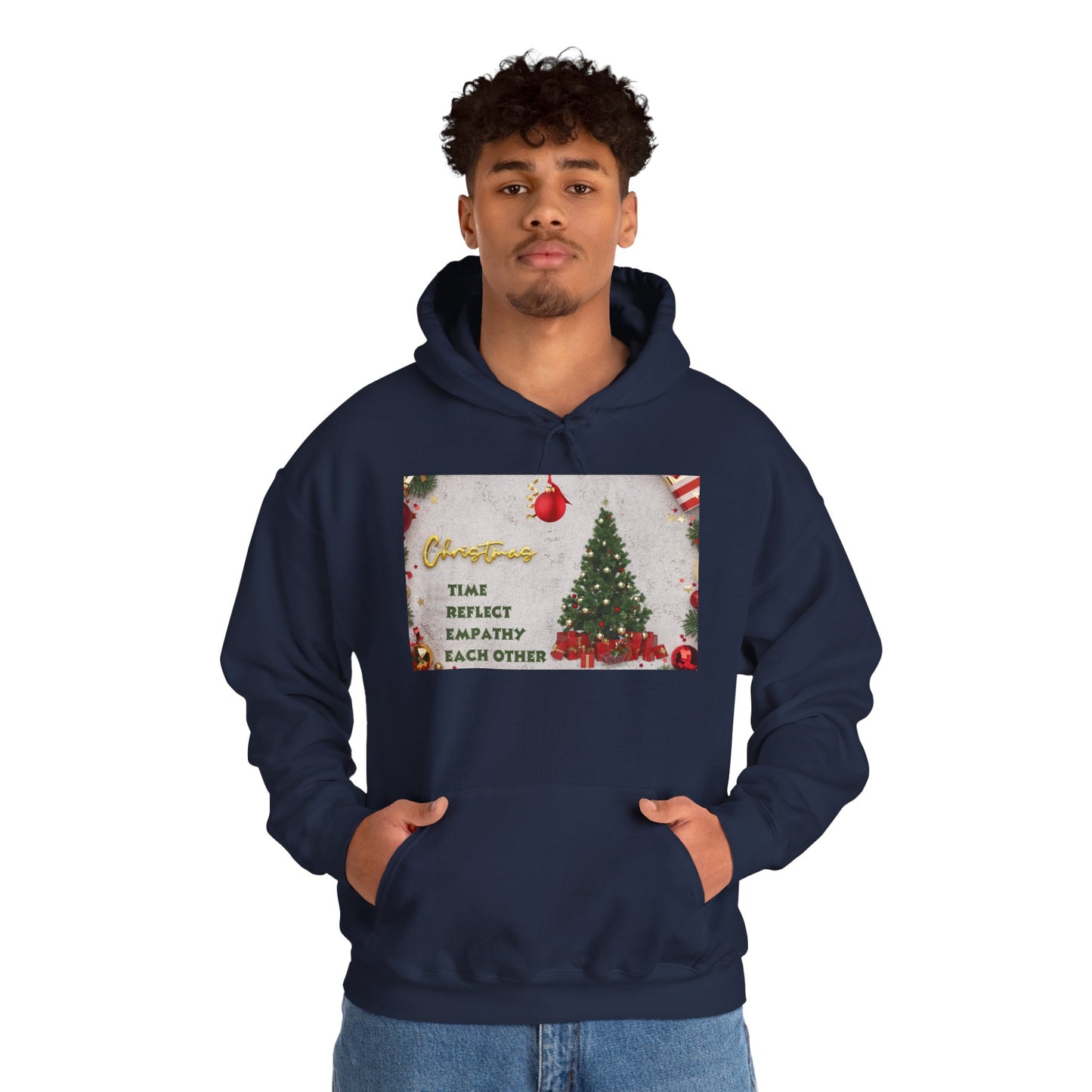 Christmas Vibe Hoodie, Festive Sweatshirt for Holiday Celebrations, Cozy Gift for Friends and Family, Unisex Winter Wear, Reflect Empathy