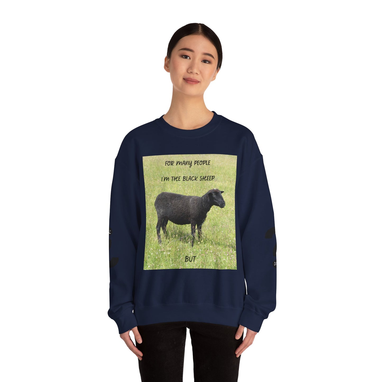 Black Sheep Crewneck Sweatshirt, Funny Gift for Introverts, Cozy Unisex Sweatshirt, Perfect for Casual Wear, Unique Gift Idea