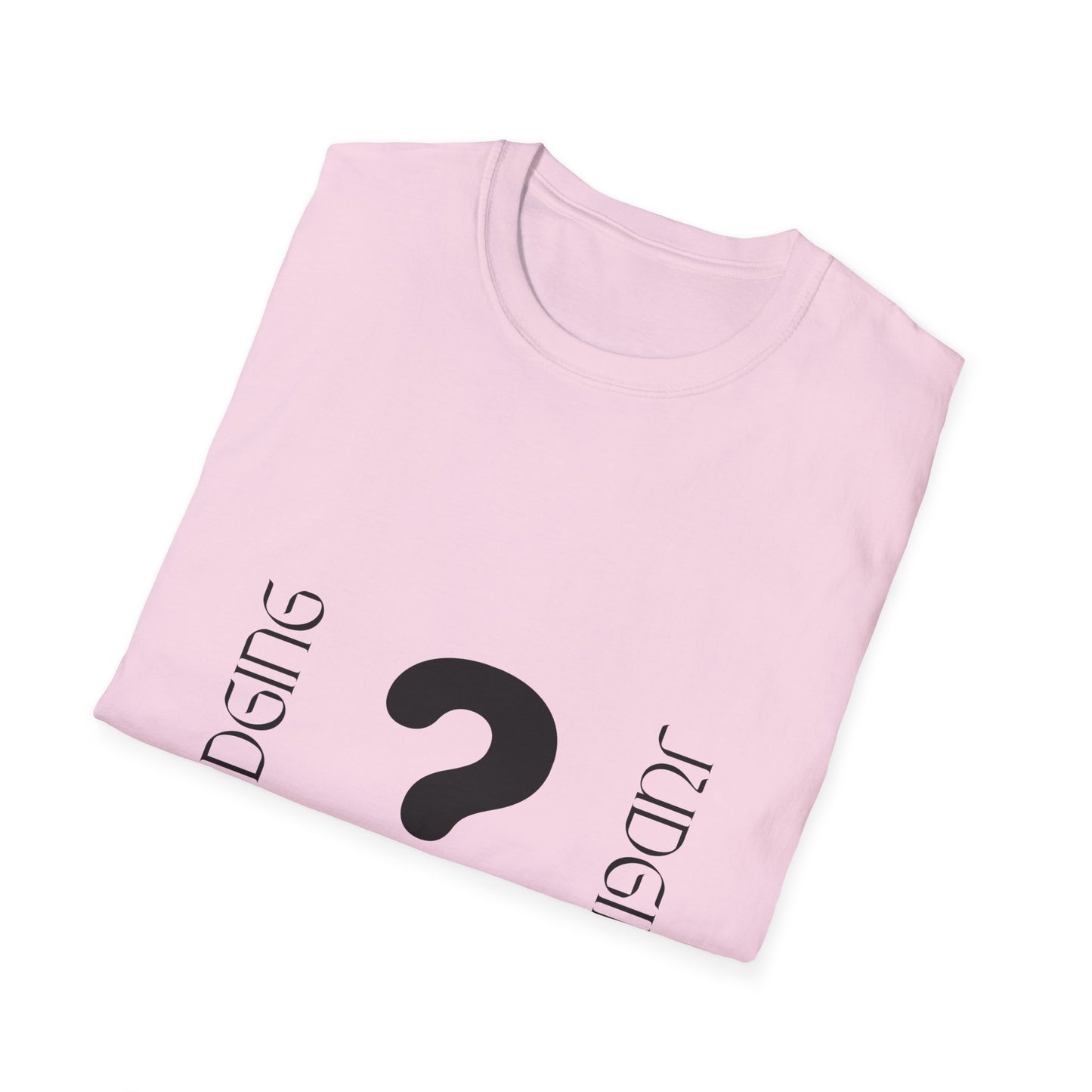 JUDGING Whimsical Unisex T-Shirt with Playful Door Design - Fun Gift for Friends, Casual Wear, Birthday Surprise, Everyday Humor, Quirky Style
