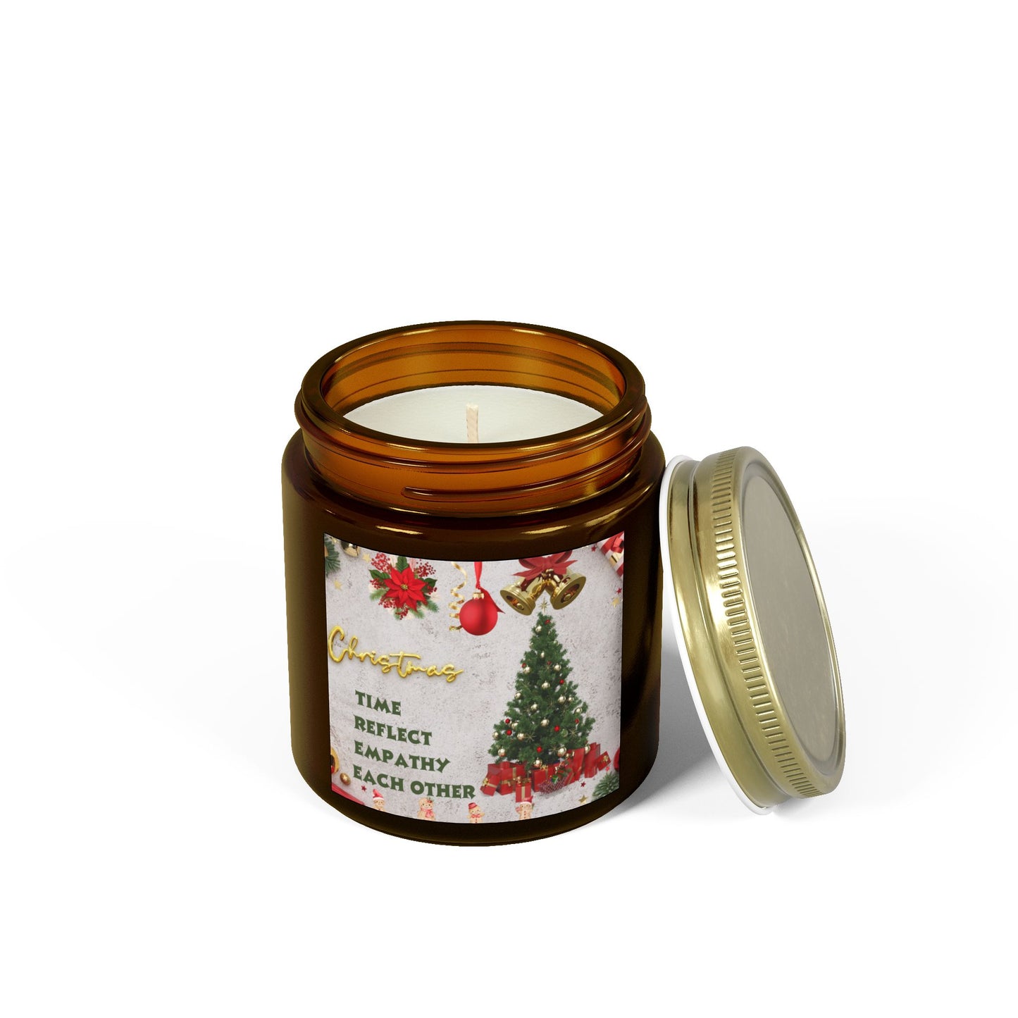 Christmas Scented Candle - Time, Reflect, Empathy, Each Other, Holiday Gift, Home Decor, Aromatherapy