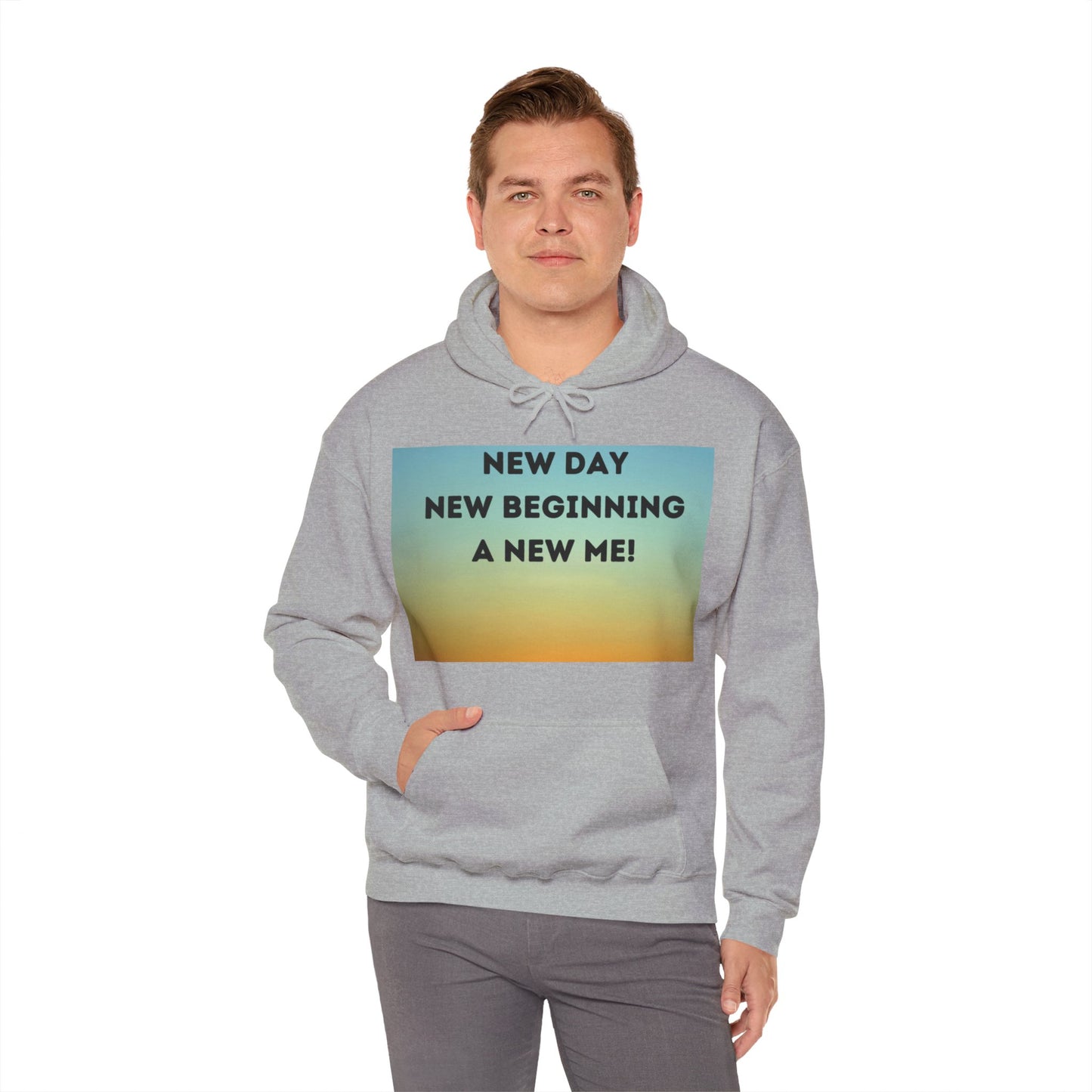 NEW DAY NEW BEGINNING A NEW ME Unisex Heavy Blend™ Hooded Sweatshirt