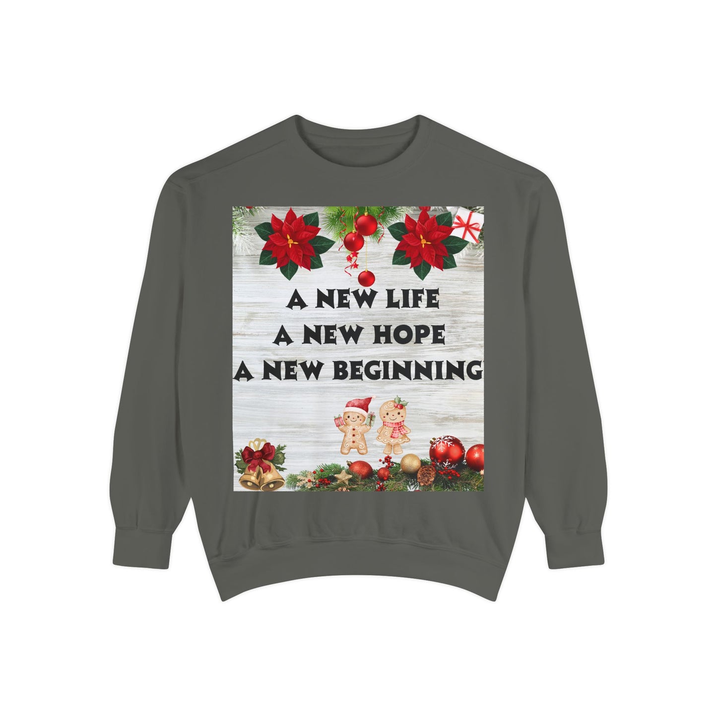 Cozy Holiday Sweatshirt - A New Life, New Hope, New Beginning, Christmas Gift, Unisex Apparel, Festive Wear, Winter Fashion