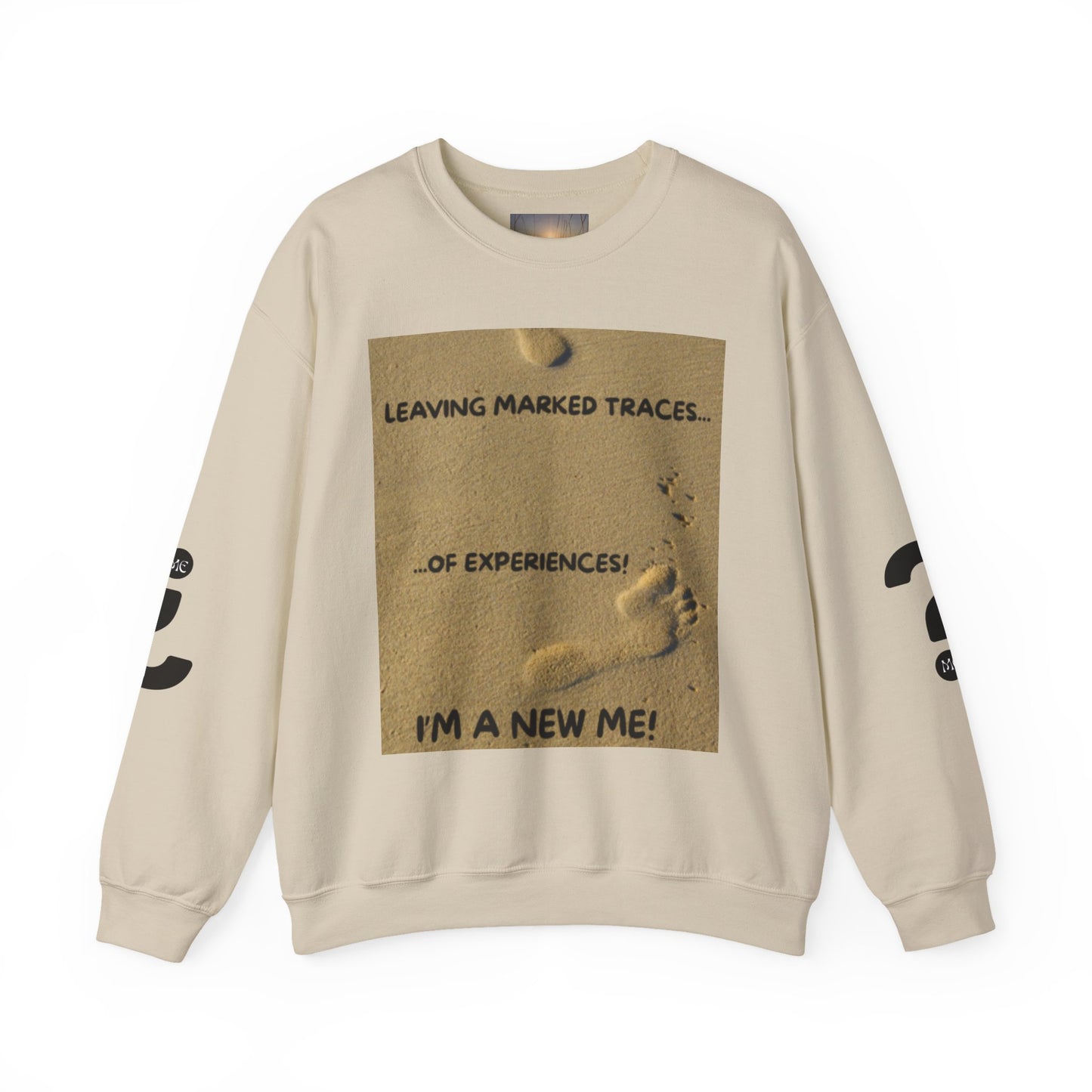 LEAVING MARKED TRACES New Beginnings Crewneck Sweatshirt | Inspirational Gift, Motivational Apparel, Unisex Fashion, Casual Wear, Self-Improvement