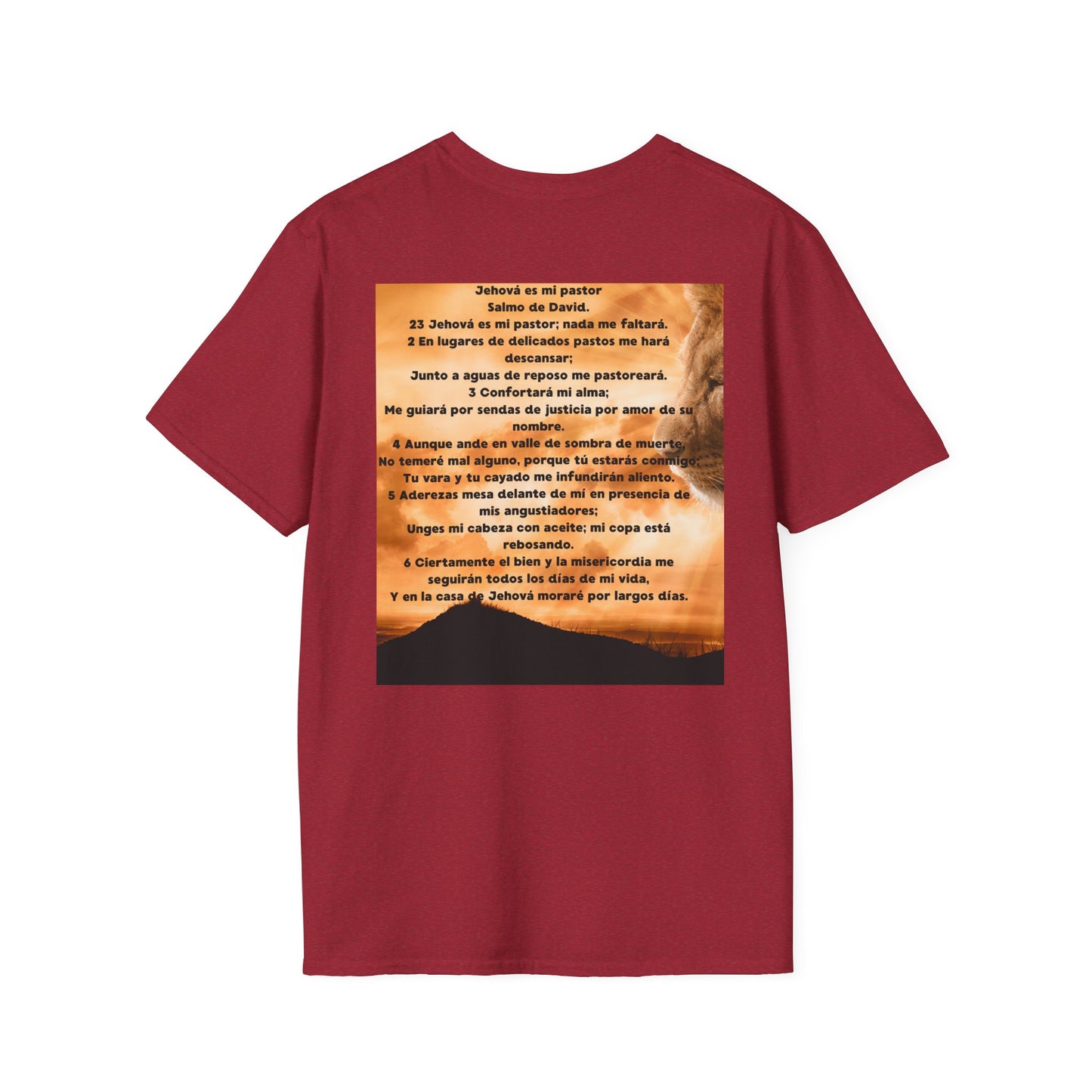 SALMOS 23 Inspirational Unisex T-Shirt with Psalm 23 Design, Motivational Gift for Friends, Faith-Based Apparel, Religious Shirt, Casual Wear