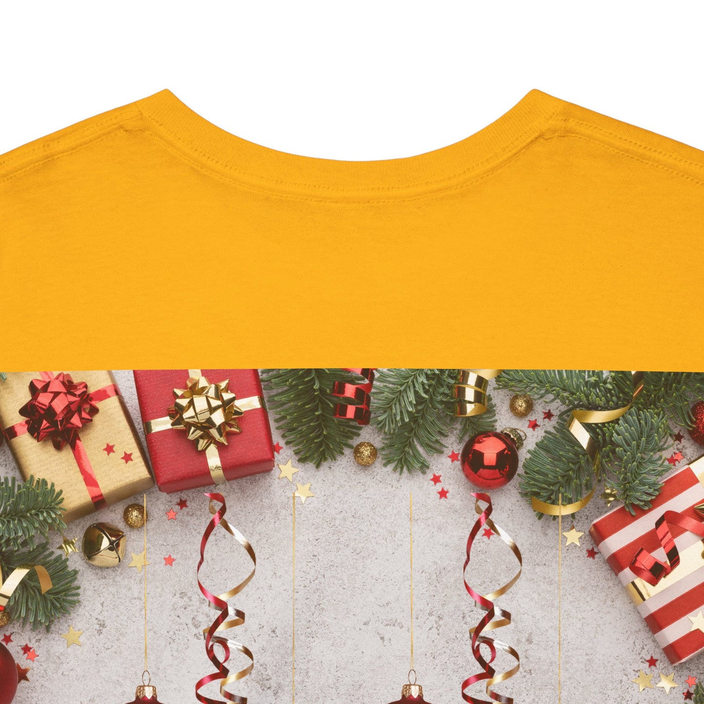 Christmas-Themed Unisex Heavy Cotton Tee, Holiday Gift, Festive Apparel, Family Gatherings, New Year Celebrations, Cute Christmas Shirt
