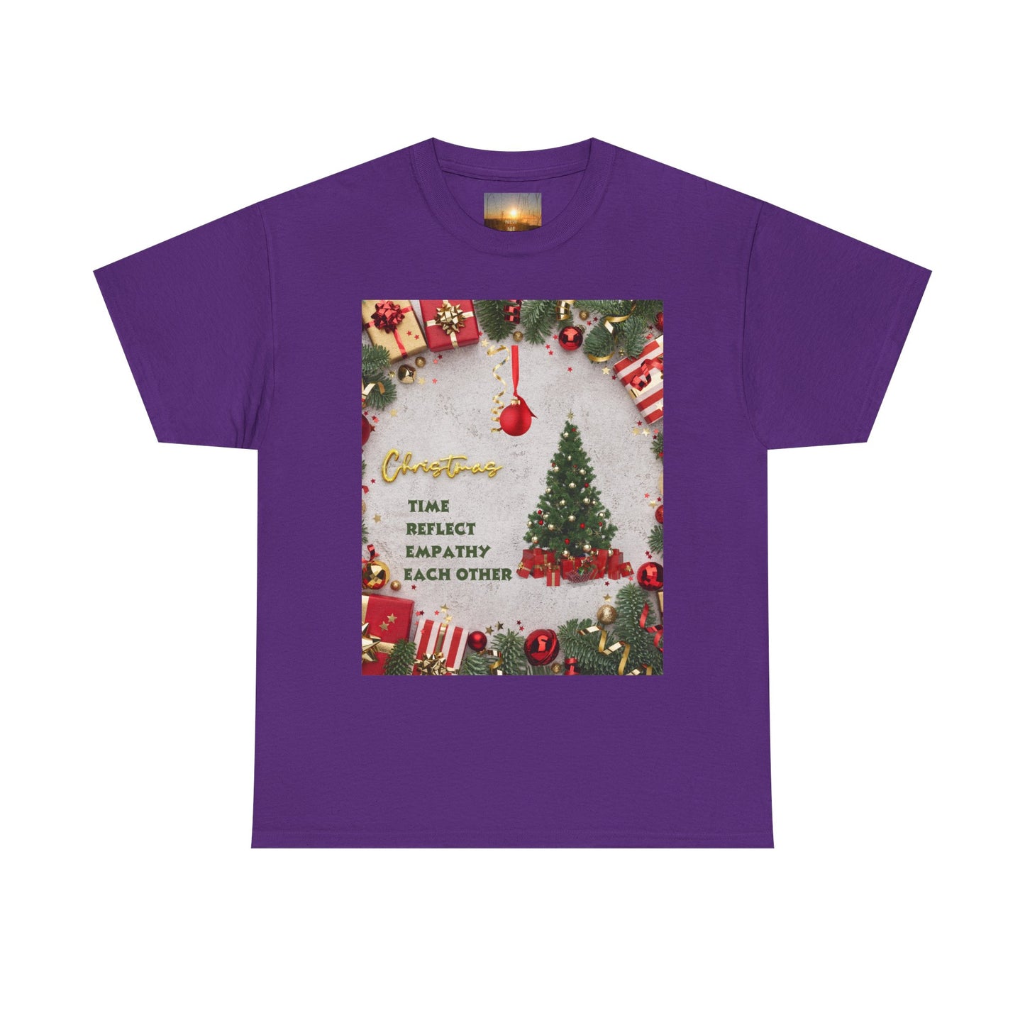 Christmas-Themed Unisex Heavy Cotton Tee, Holiday Gift, Festive Apparel, Family Gatherings, New Year Celebrations, Cute Christmas Shirt