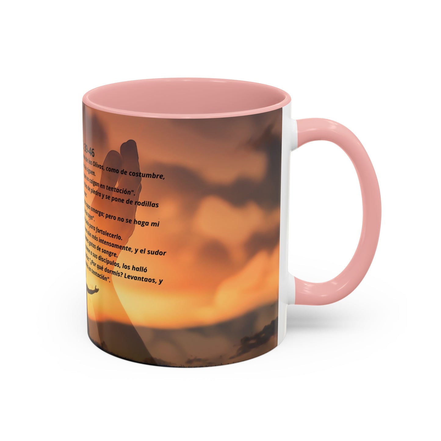 LUCAS 22: 39-46 Oración en el Monte Accent Coffee Mug (1ó1, 15oz)