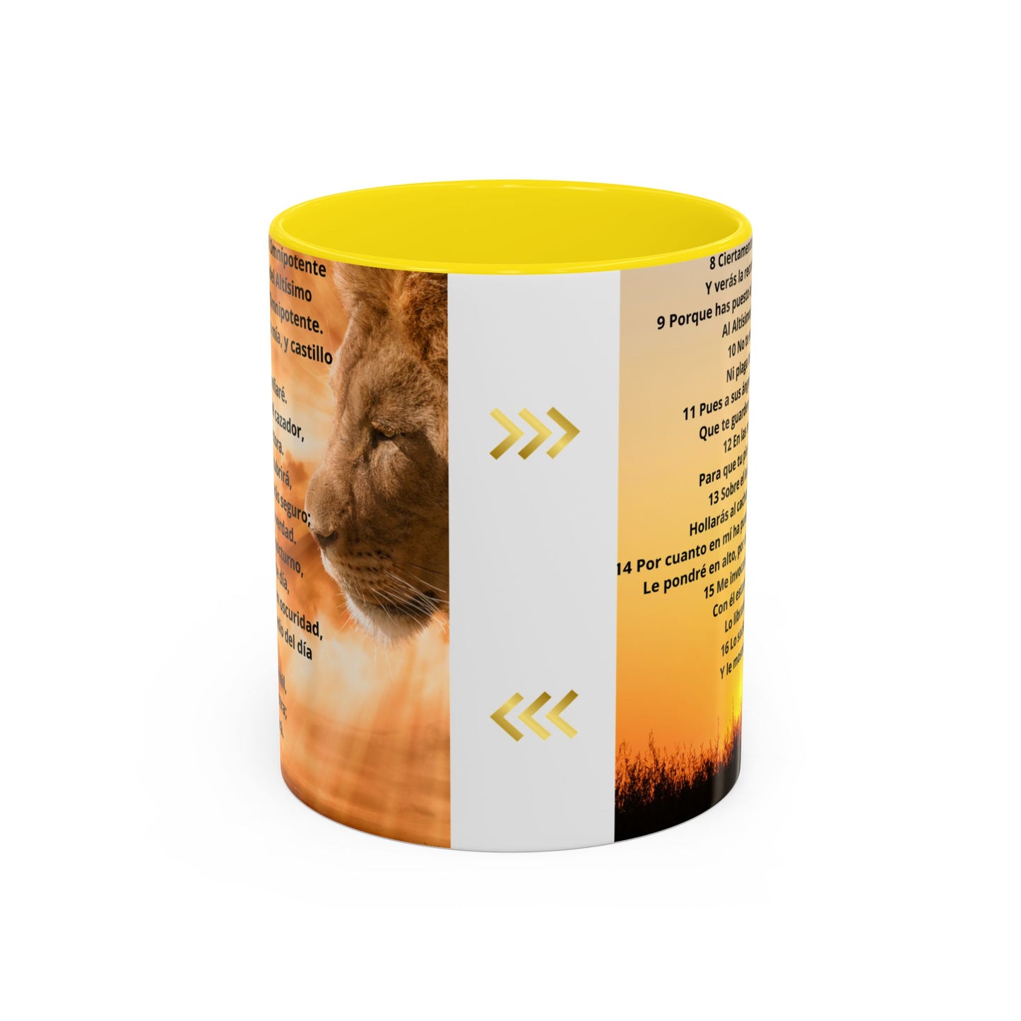 SALMO 91 Inspirational Coffee Mug, Motivational Mug, Gift for Coffee Lovers, Cozy Morning Vibes, Religious Gift