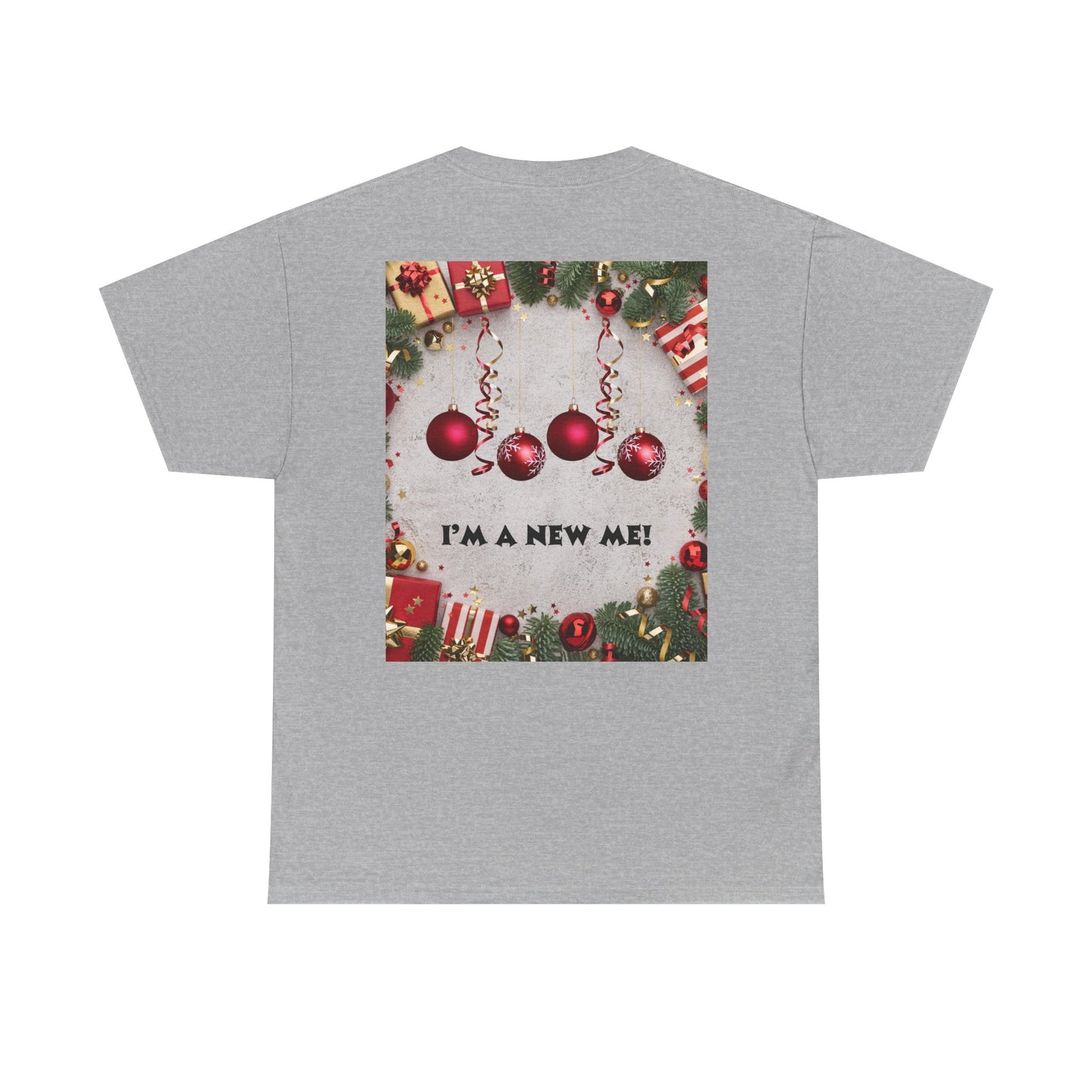 Christmas-Themed Unisex Heavy Cotton Tee, Holiday Gift, Festive Apparel, Family Gatherings, New Year Celebrations, Cute Christmas Shirt