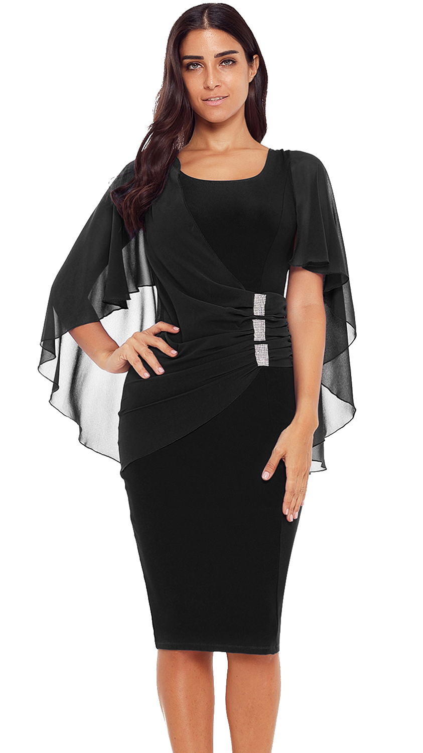 WOMEN DRESS PAIGE - BLACK
