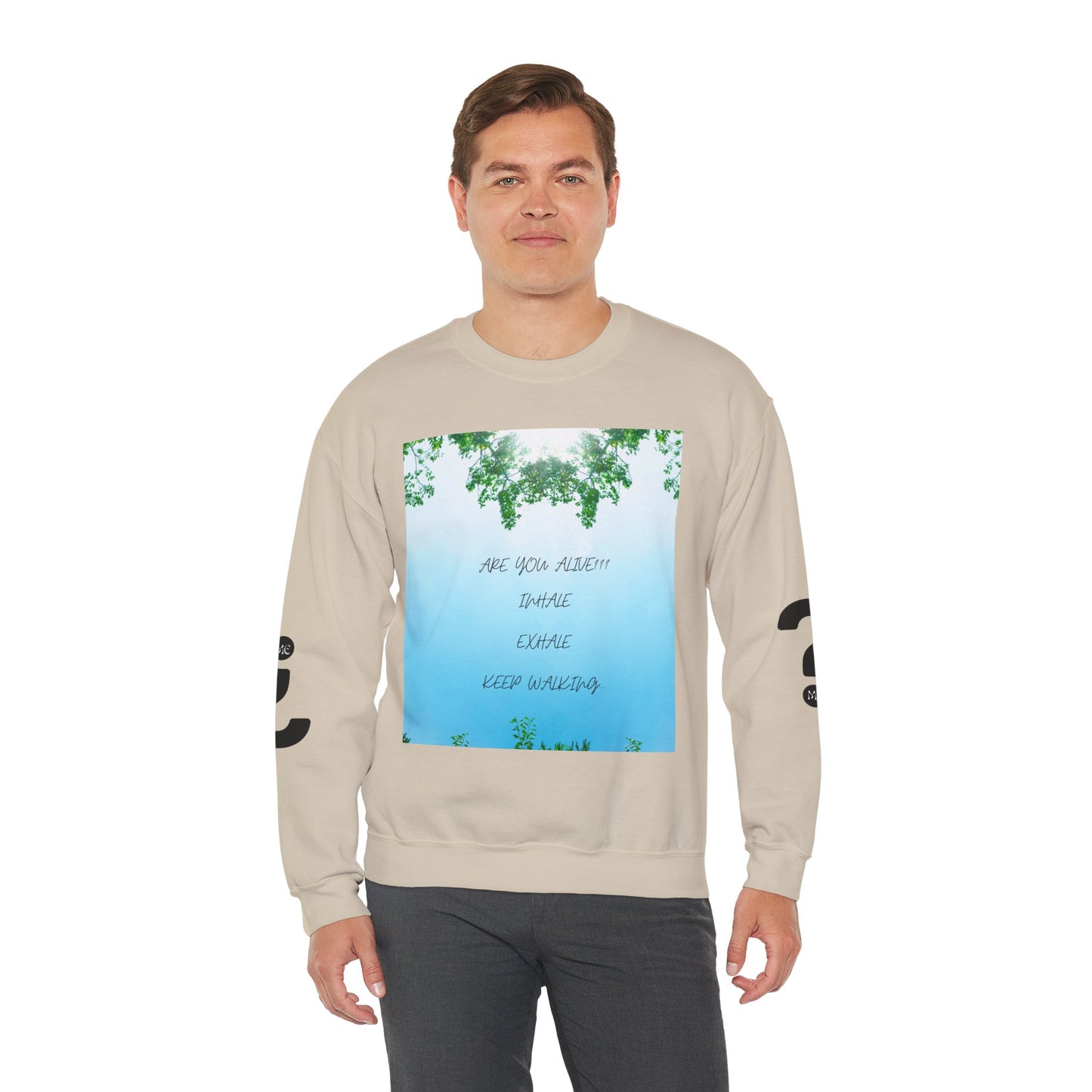 ARE YOU ALIVE Crewneck Sweatshirt, Motivational Gift, Cozy Relaxed Wear, Nature Vibes, Unisex Sweatshirt, Self-Care