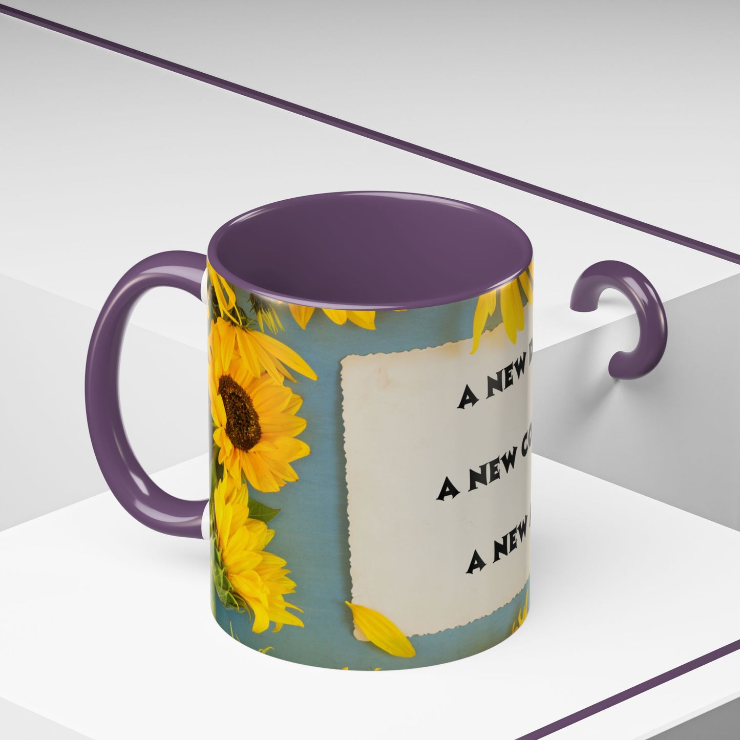 A NEW COFFEE A NEW DAY A NEW ME... Accent Coffee Mug, 11oz