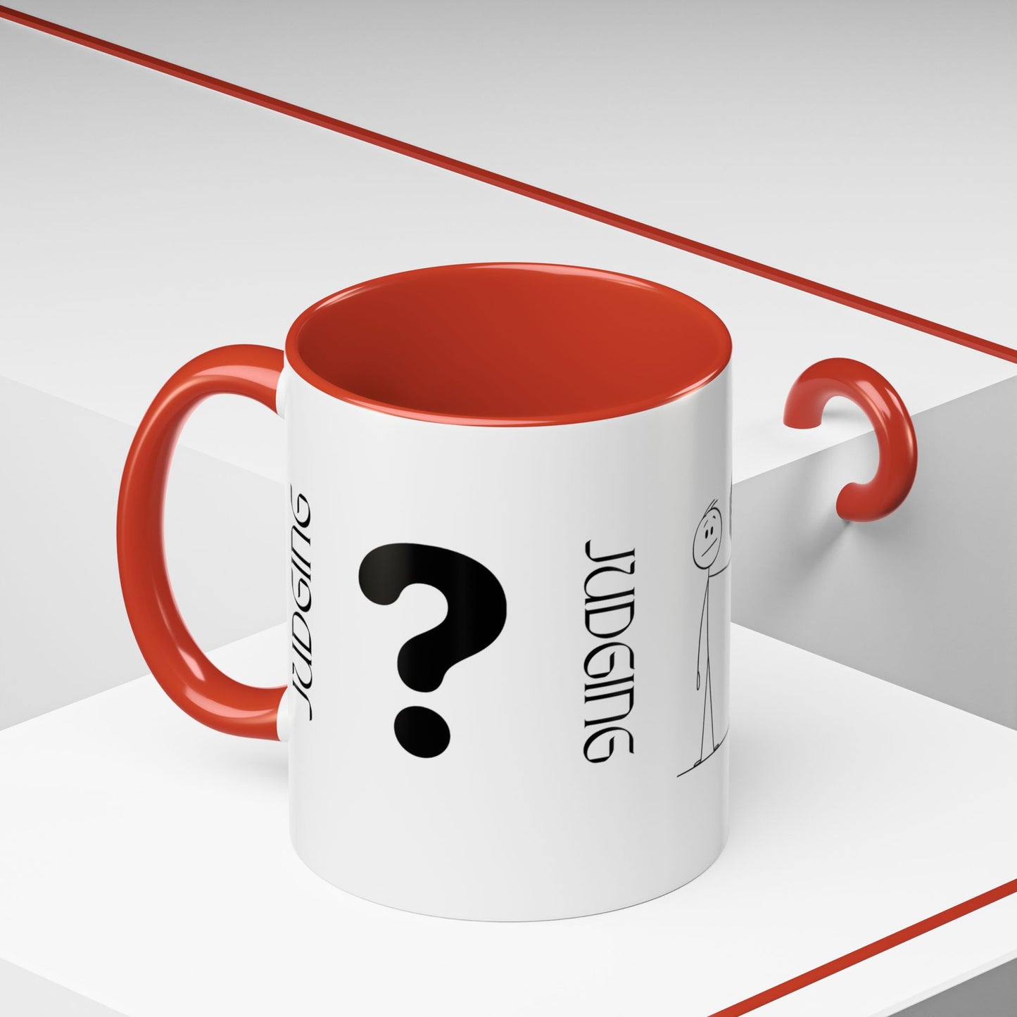 Judging Coffee Mug - 11 & 15oz Ceramic Drinkware for Funny Gift, Home Decor, Office Use, Tea Lovers, Unique Present