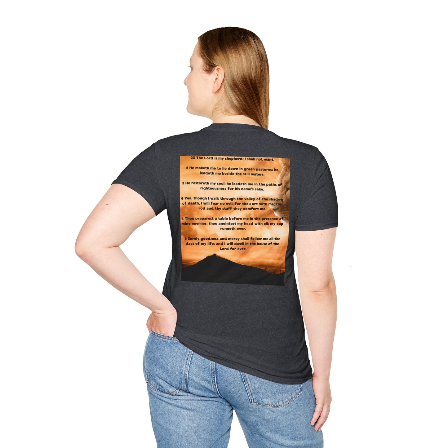 PSALM 23 Comfortable Faith-Inspired T-Shirt with Psalm 23 Design, Spiritual Tee, Christian Apparel, Inspirational Gifts, Everyday Wear