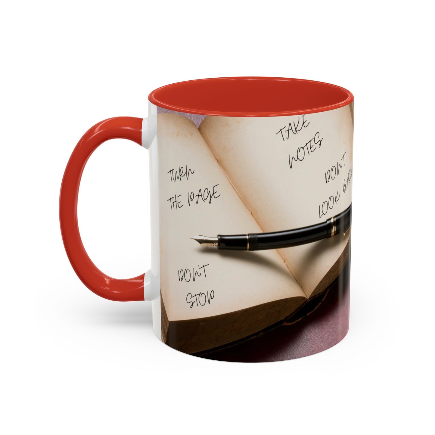 TURN THE PAGE NO TE DETENGAS Inspirational Accent Coffee Mug - Motivational Quotes, Perfect for Home or Office, Gift for Friends, Encouragement, Self-care